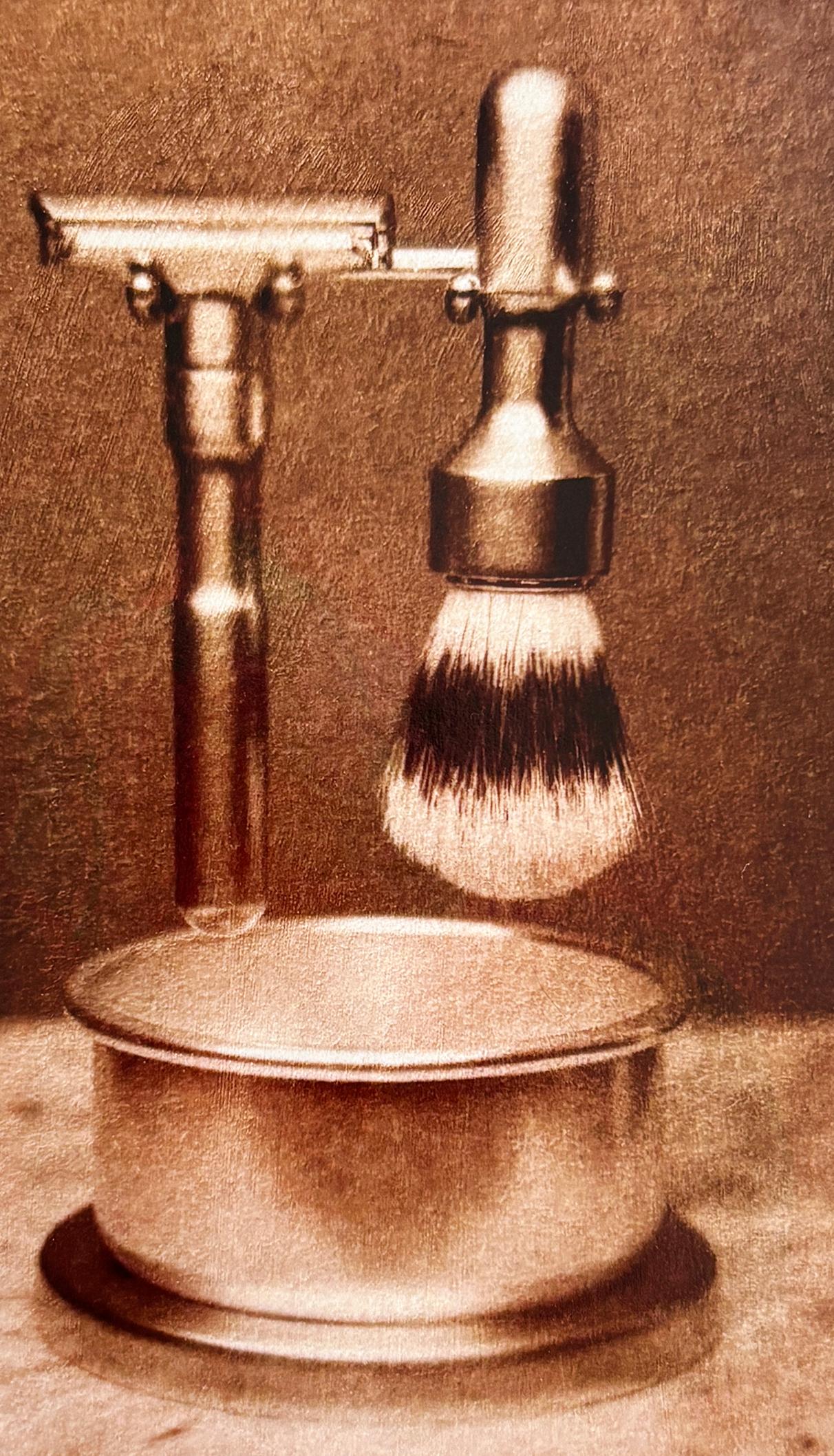 Barber's brush - Color life stile photo, Contemporary, Limited edition print For Sale 1