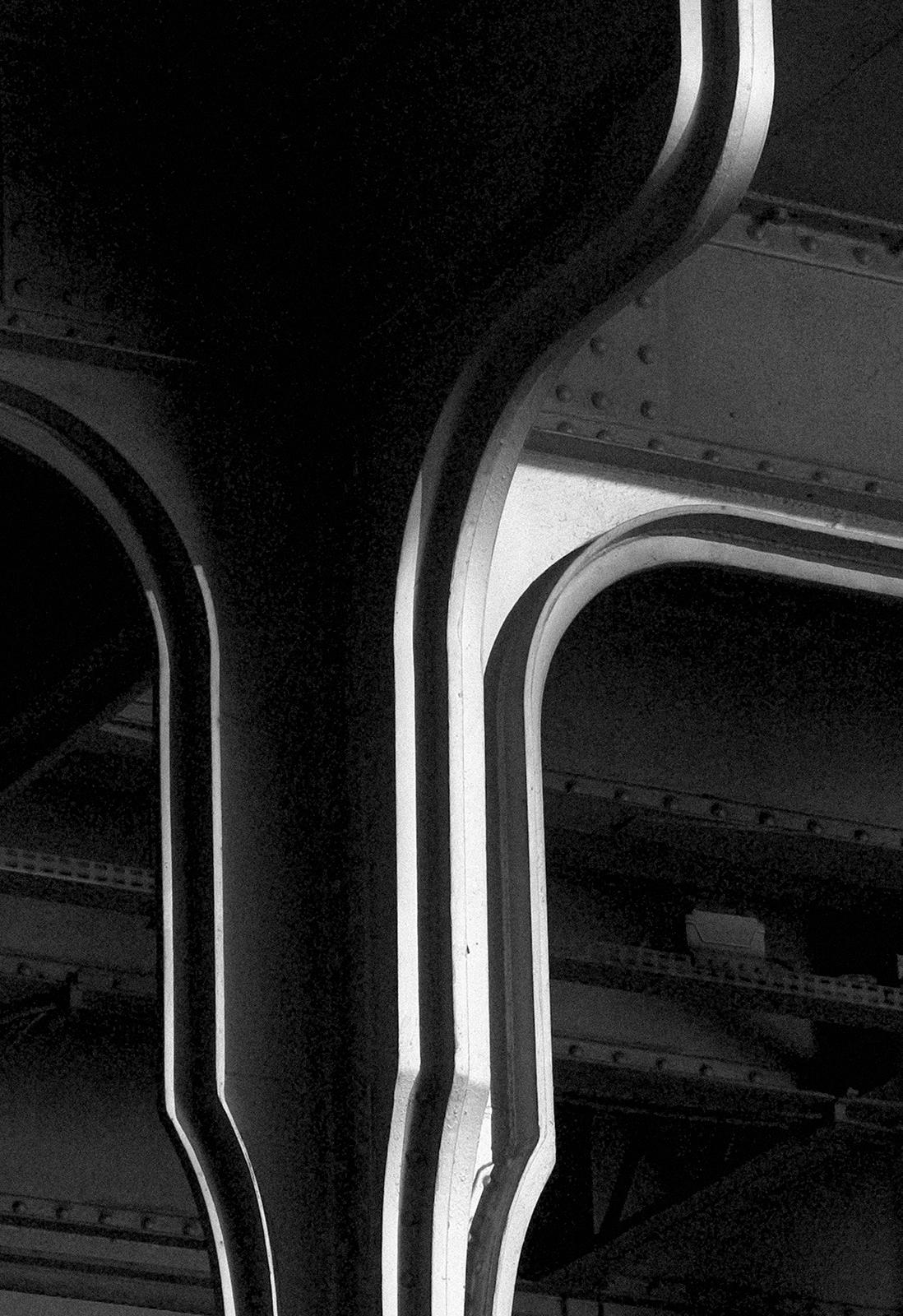 Bridge -Signed limited edition architectural print, Black white, Paris France - Photograph by Ian Sanderson