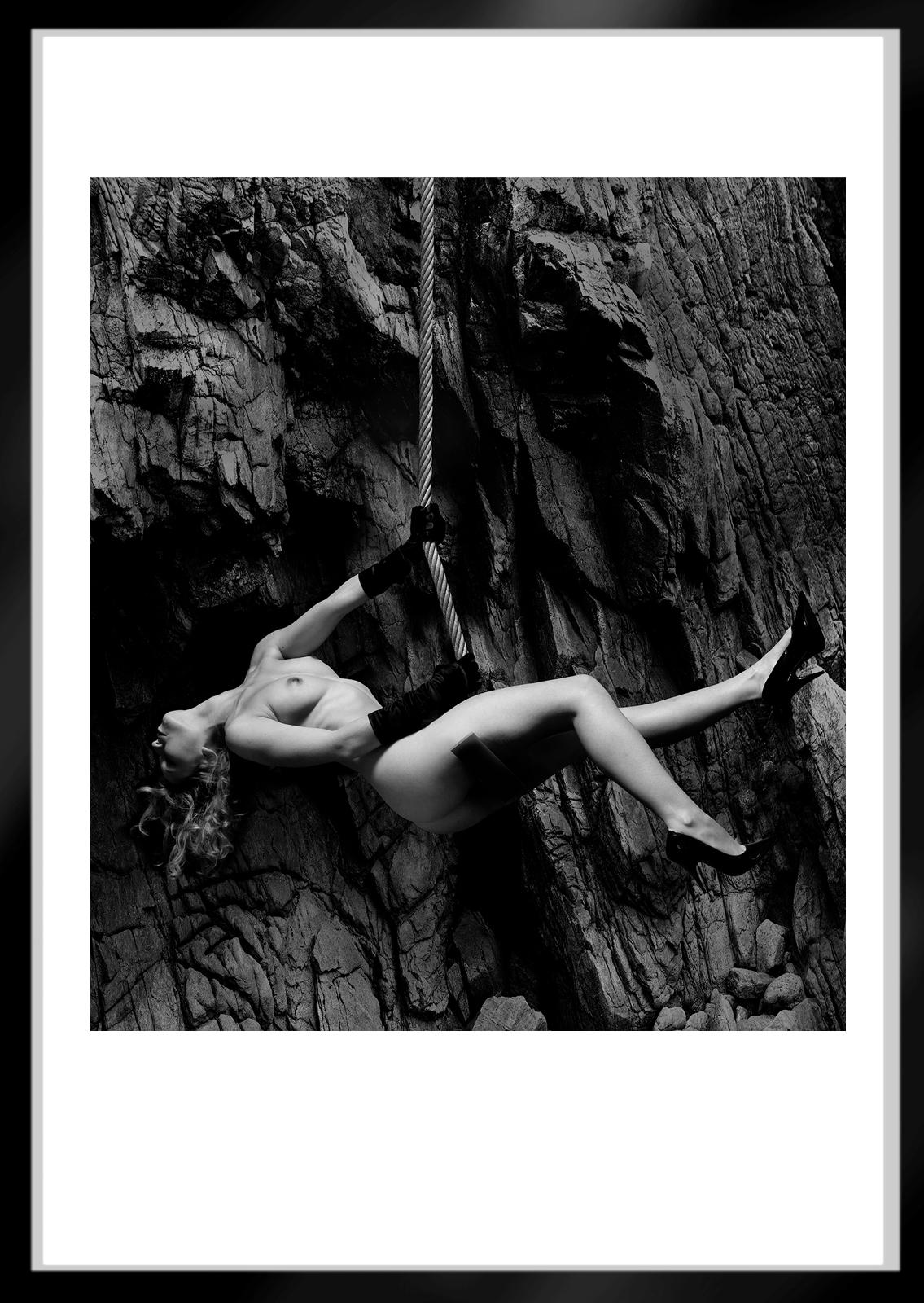 Figurative photograph nude fine art print, Contemporary black white - Cara  - Black Nude Photograph by Ian Sanderson