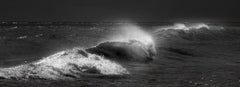 Signed limited edition seascape print, Black white, Oversize sea photo - Embruns