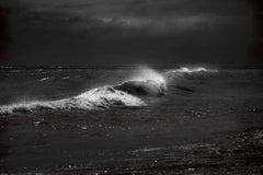 Signed limited edition seascape print, Black white, Oversize sea photo - Embruns