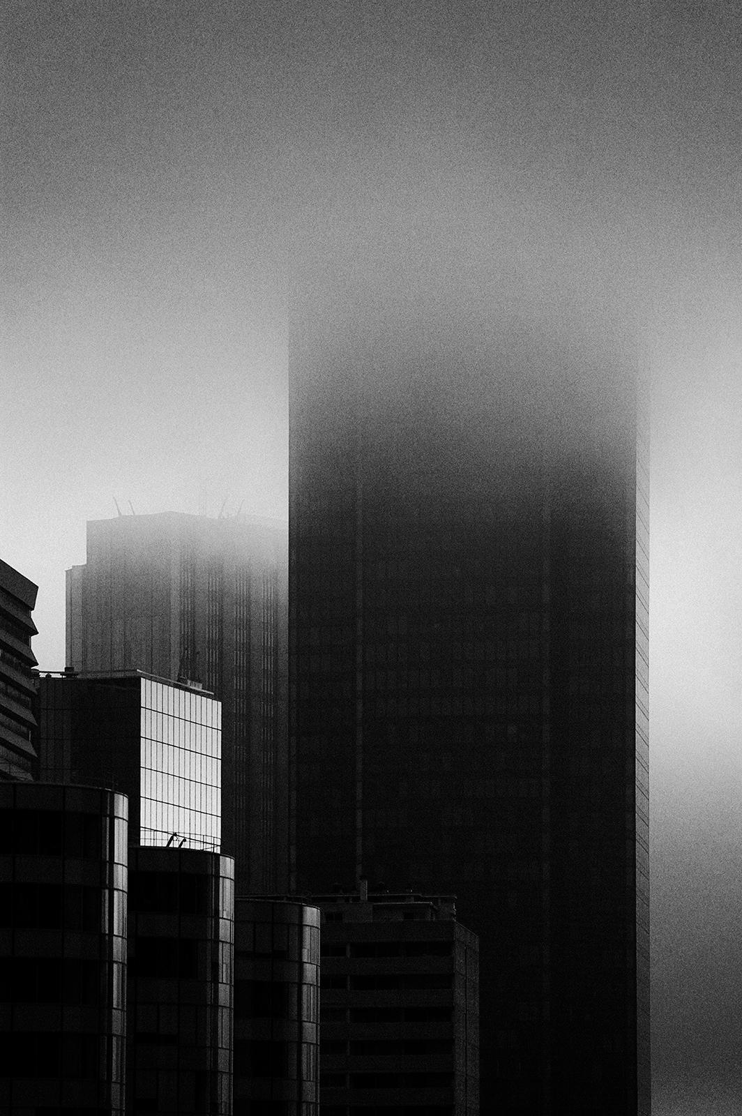 Ian Sanderson Still-Life Photograph - La Défense 1 - Signed limited edition architectural print, Black white, City Paris