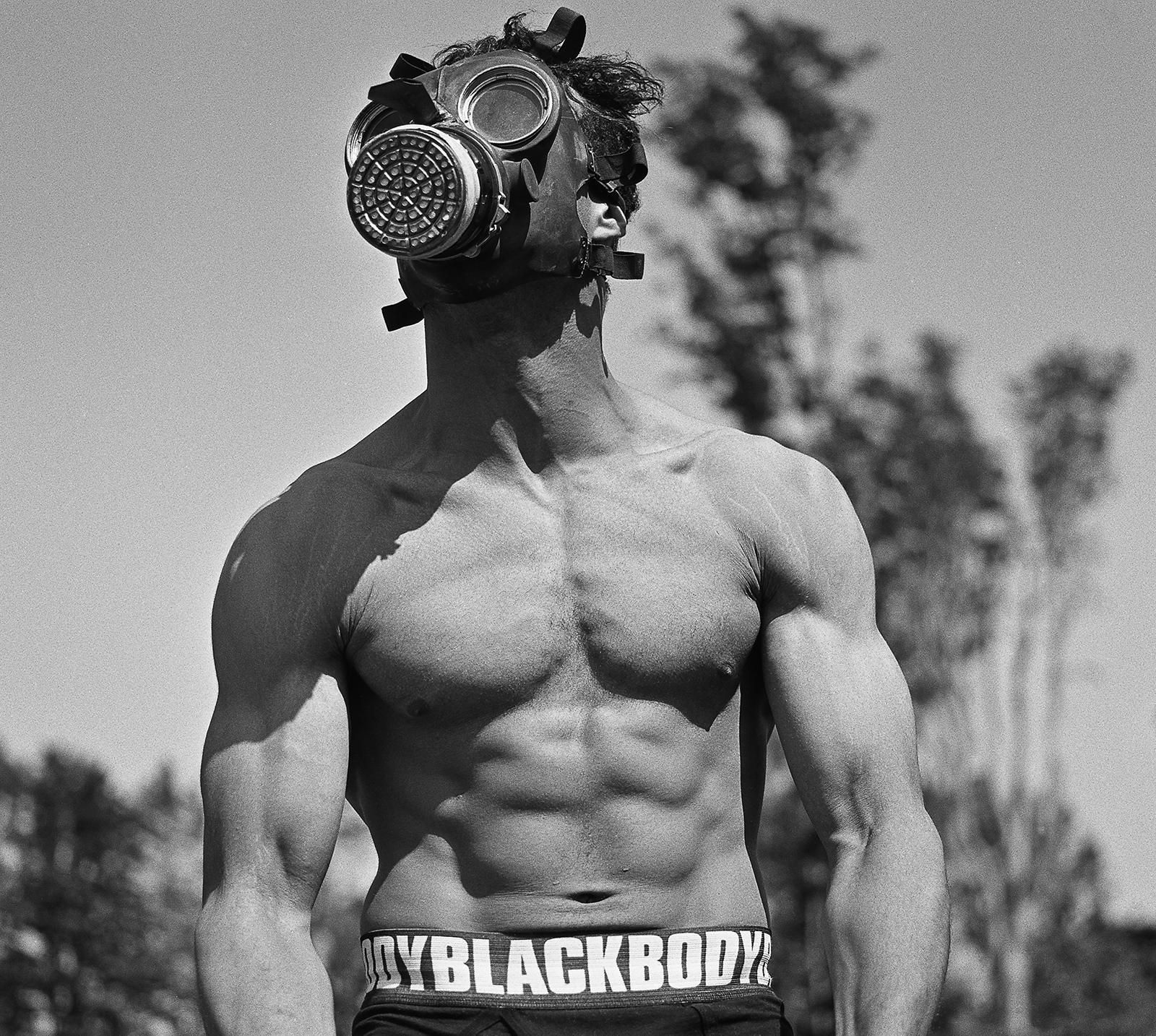 Signed limited edition Figurative photo, Black white man, Homoerotic - Mathew 2  - Modern Photograph by Ian Sanderson