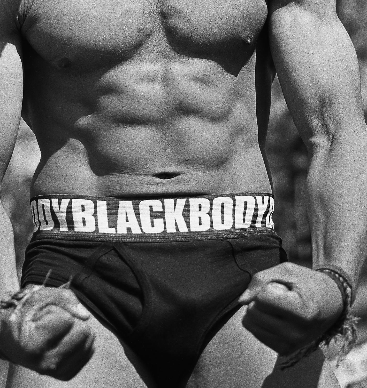 Signed limited edition Figurative photo, Black white man, Homoerotic - Mathew 2  - Modern Photograph by Ian Sanderson