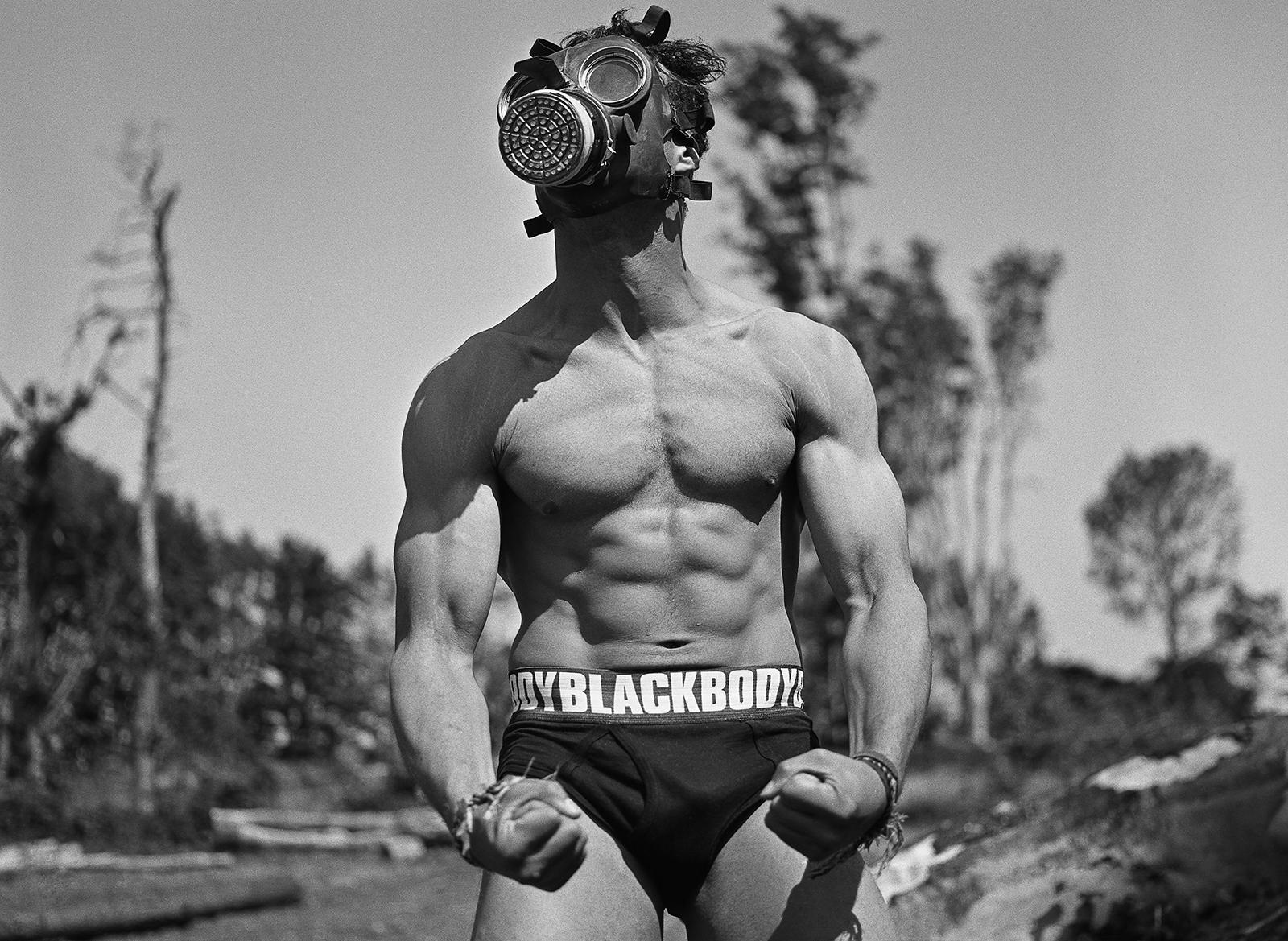 Ian Sanderson Black and White Photograph - Signed limited edition Figurative photo, Black white man, Homoerotic - Mathew 2 