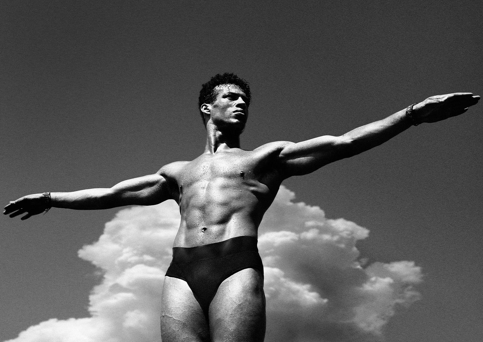 Mathew- Signed limited edition print, Black white, Man underwear, Homoerotic - Contemporary Photograph by Ian Sanderson