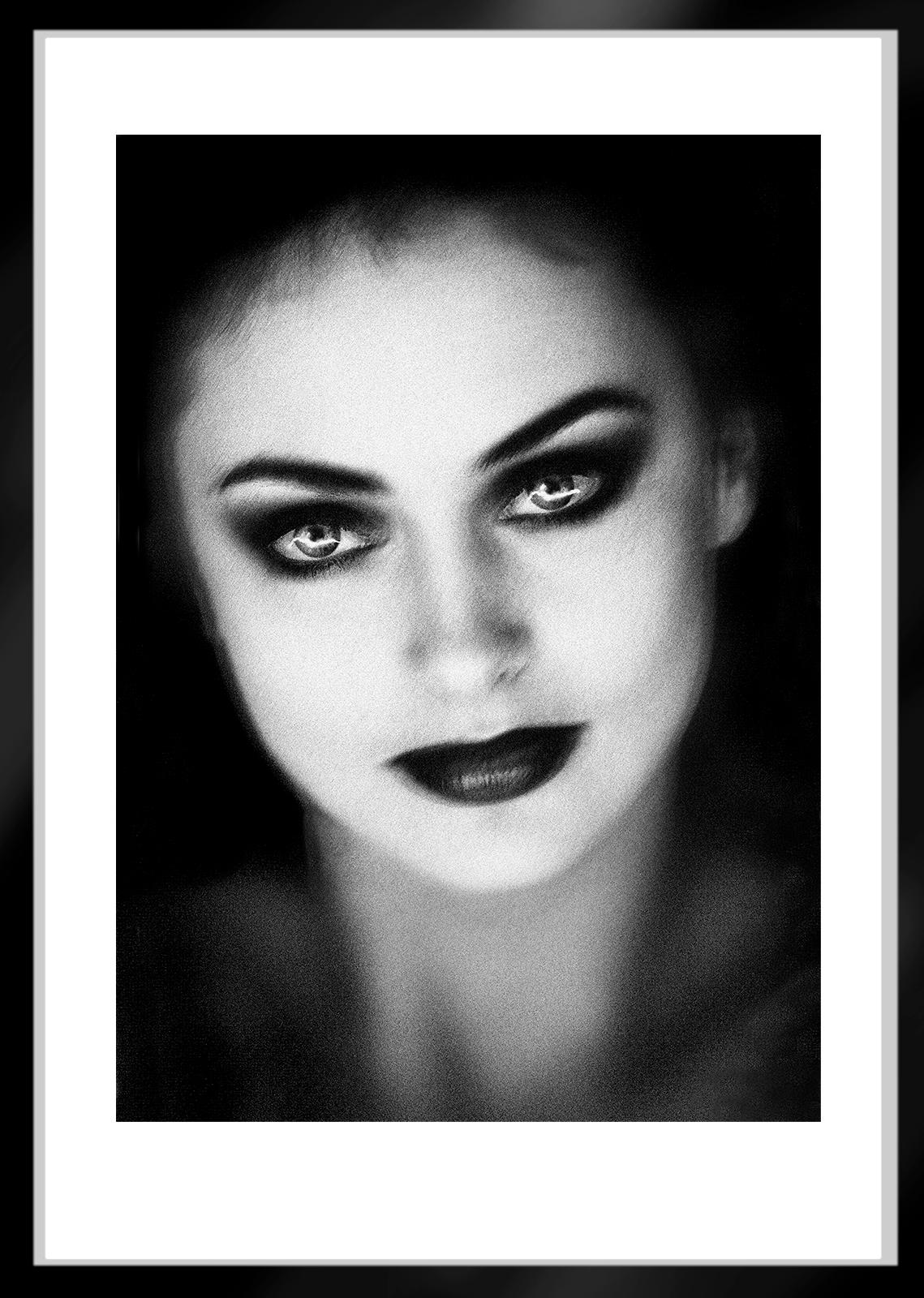 Miranda- Signed limited edition beauty fine art print, Contemporary photo, Model - Black Black and White Photograph by Ian Sanderson