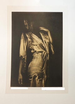 Vintage Platinum Palladium print over Gold leaf Limited Edition sensual photo- Nathalie 