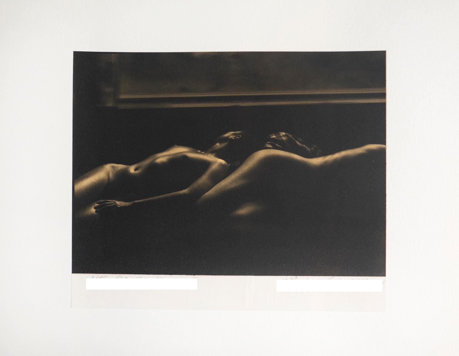 Platinum Palladium print over pure Gold leaf, Limited Edition, Nude - Franci .. - Photograph by Ian Sanderson