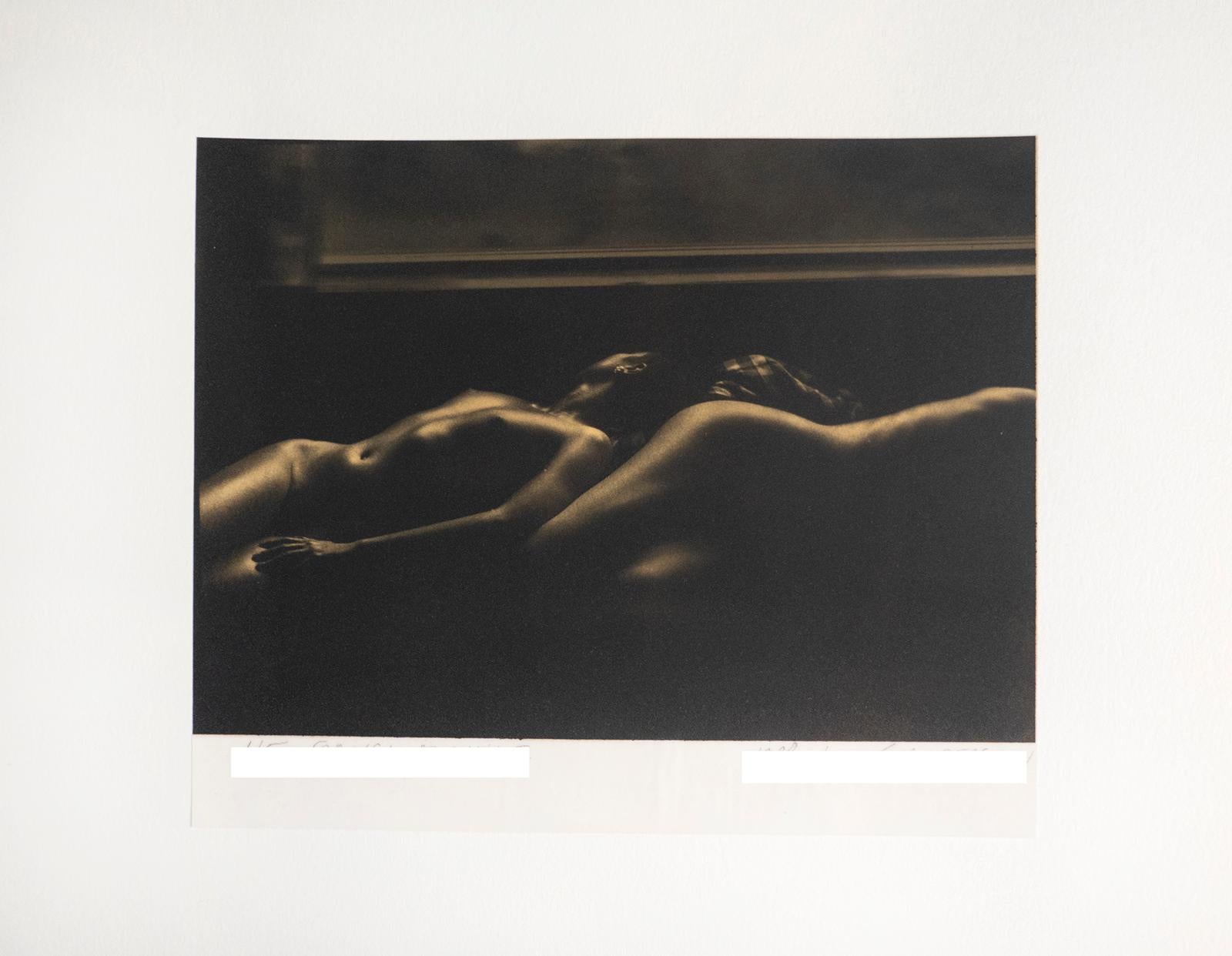 Platinum Palladium print over Gold leaf, Limited Edition Figurative - Franci ..