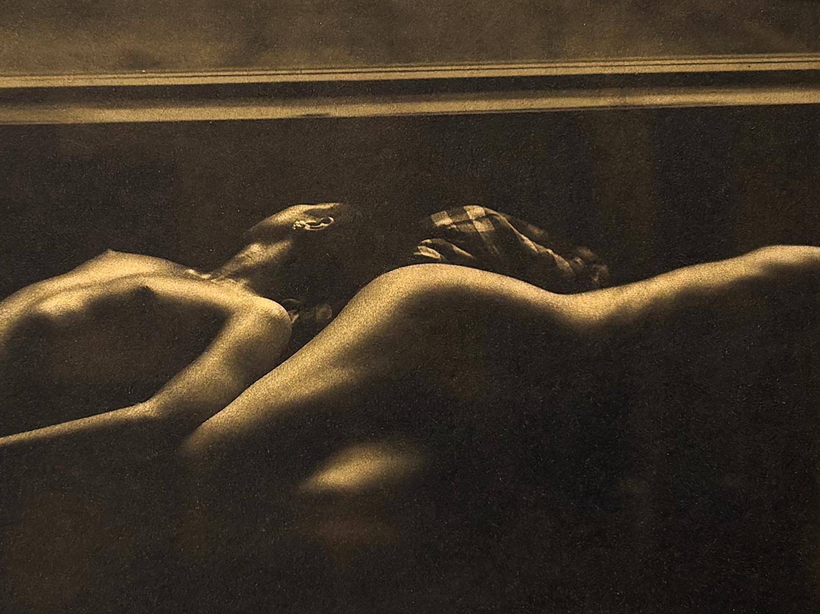 Franci - Sales !! Platinum Palladium print over pure Gold leaf, Limited Edition - Photograph by Ian Sanderson