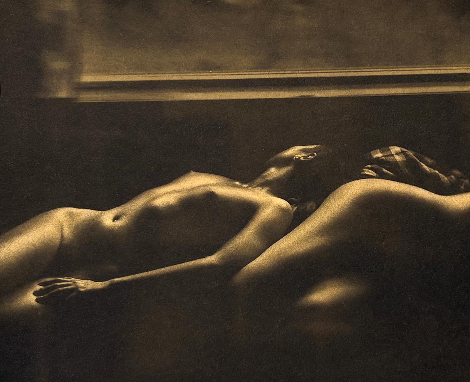 Franci - Sales !! Platinum Palladium print over pure Gold leaf, Limited Edition - Black Nude Photograph by Ian Sanderson