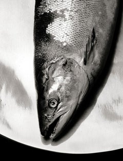 Nature morte saumon en édition limitée signée, photo en noir et blanc, contemporaine