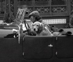 Sammy - Signierter Kunstdruck in limitierter Auflage, Schwarz-Weiß, Hund, Zeitgenössisch