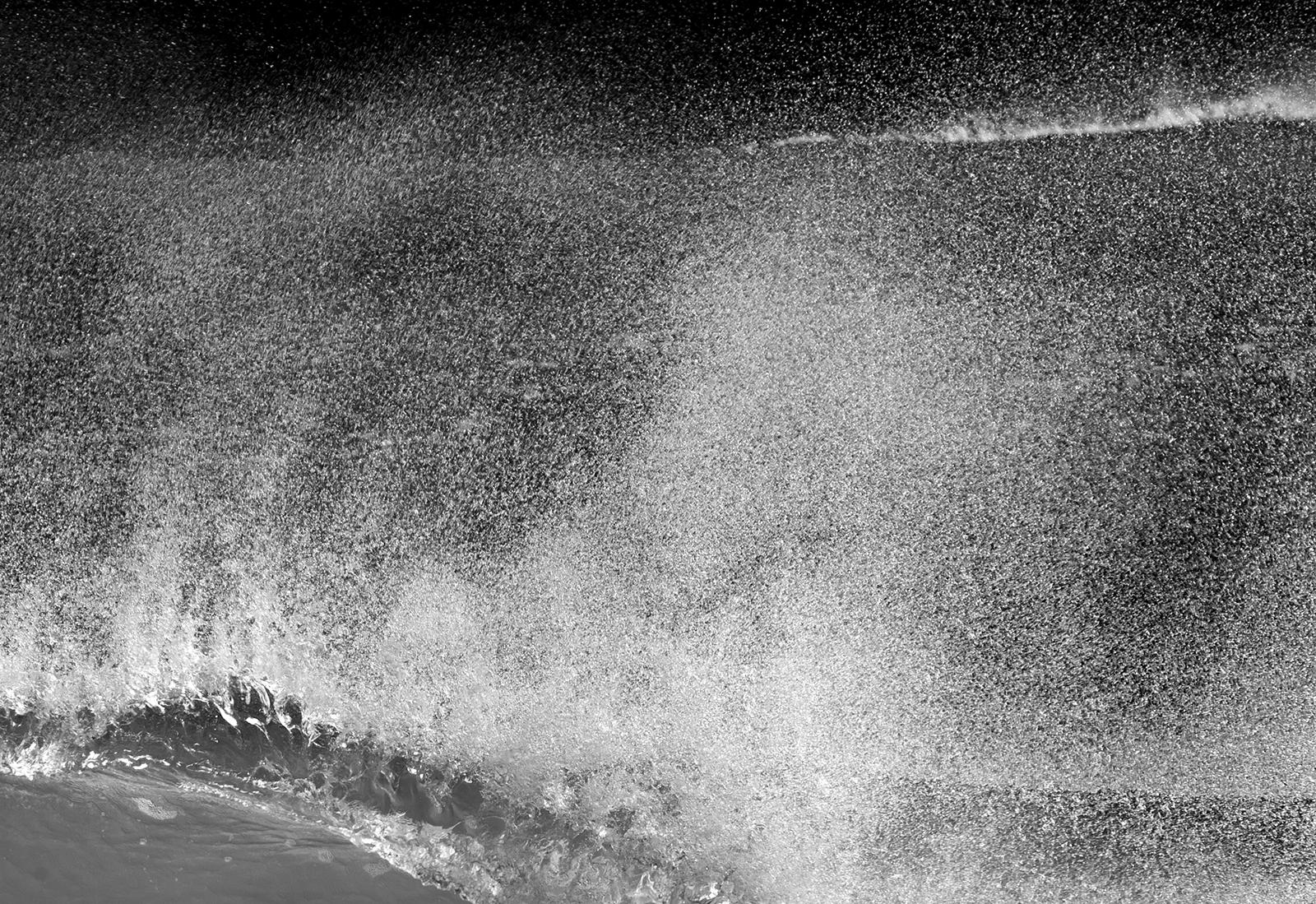 Sea spray - Signed limited edition seascape art print, Black white, Contemporary - Photograph by Ian Sanderson