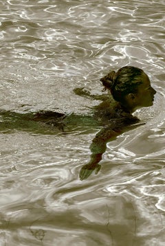 Swim - Signed limited edition contemporary print, Pool, Colour figurative photo