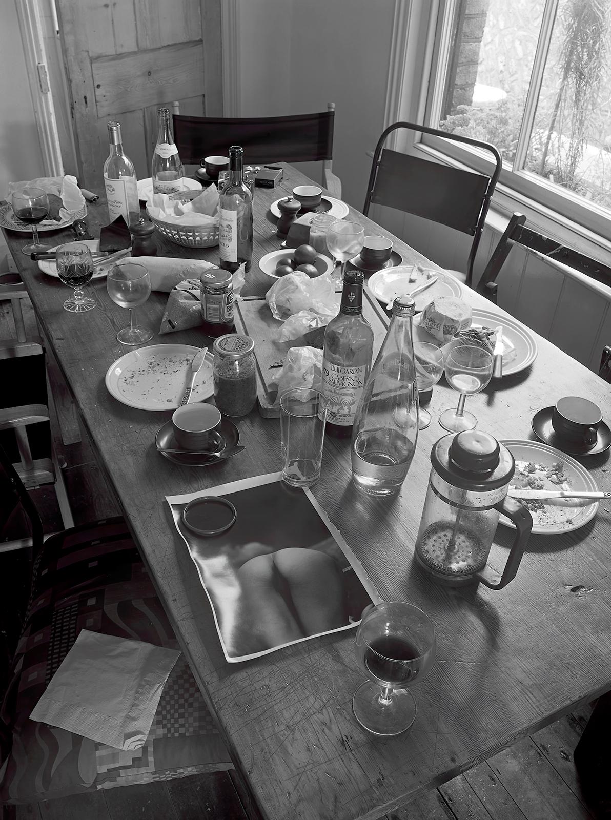 Table Top -Signed limited edition fine art print Black white photo, Contemporary - Gray Black and White Photograph by Ian Sanderson