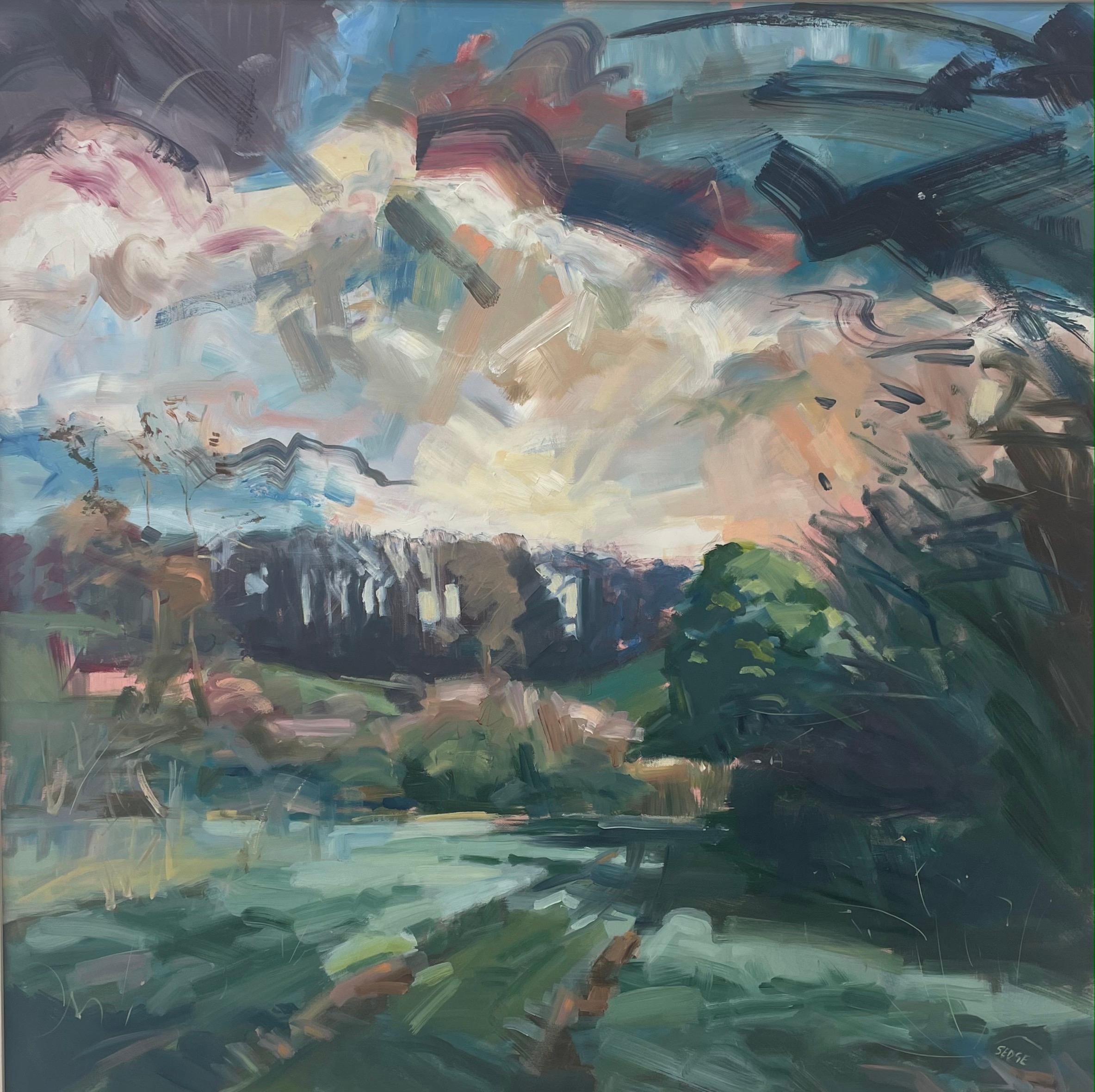 Landscape Painting de Ian Sedge - COLINA DE SLEDGING