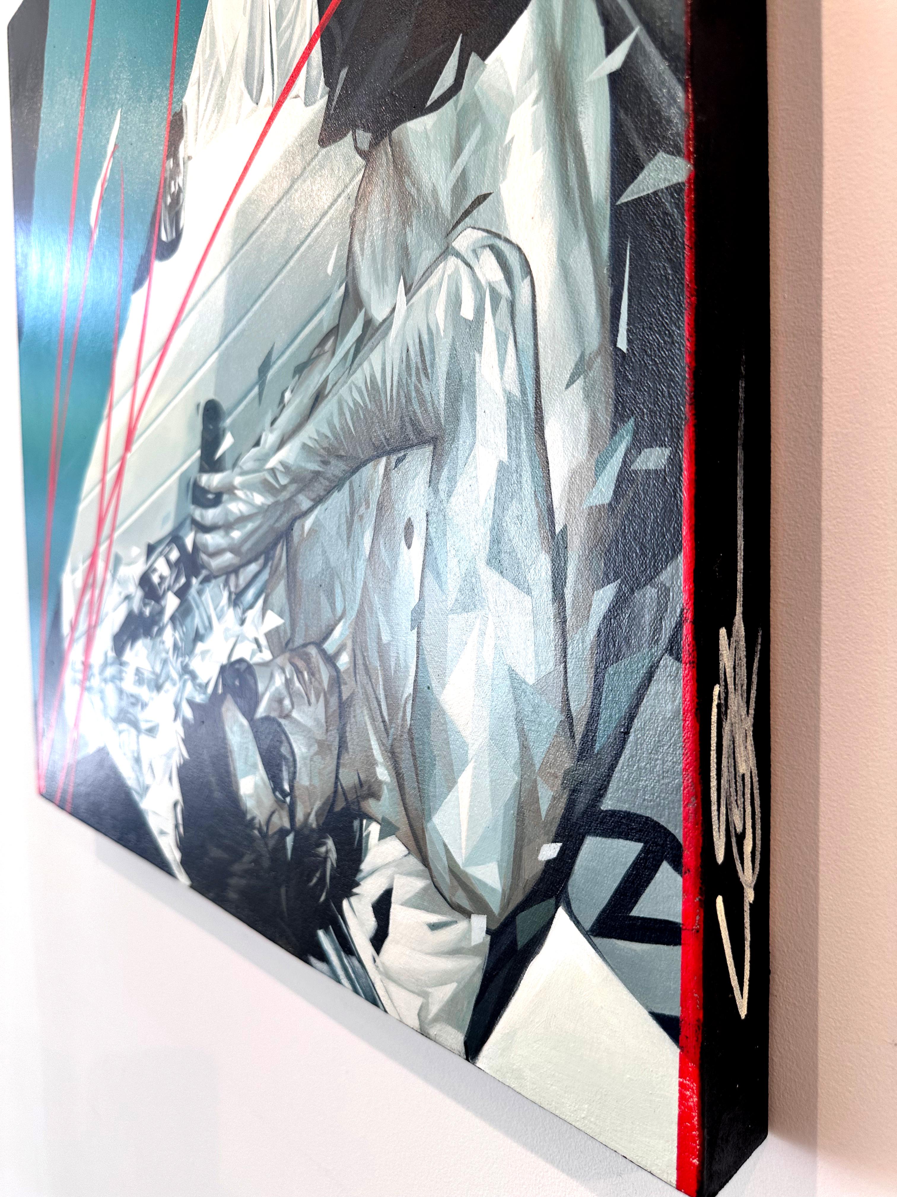 Confessions of the Most Interesting Man - canvas painting - pop art For Sale 1