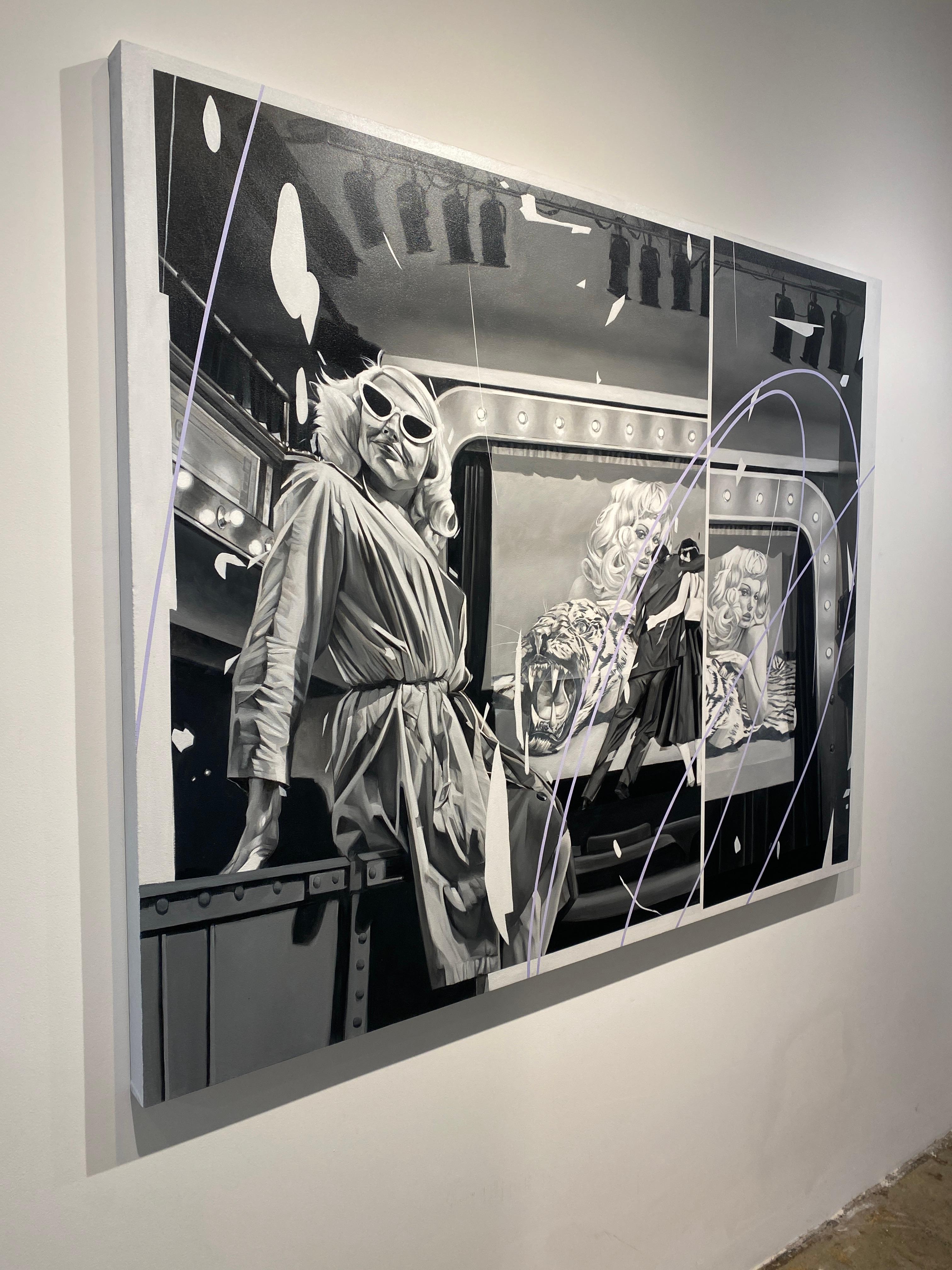 The Shame Agent Part One - peinture sur toile - pop art par Ian Shults en vente 2