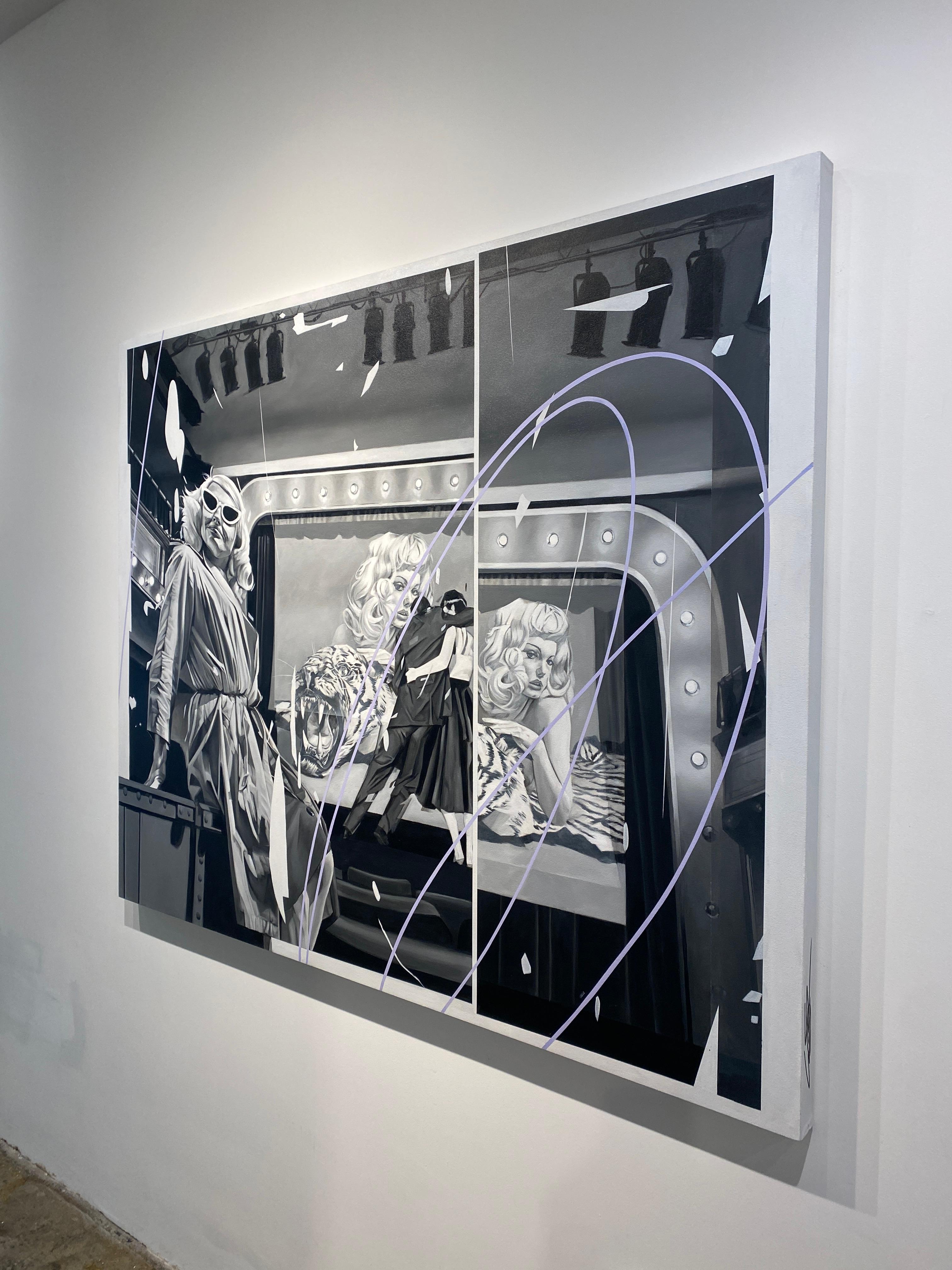 The Shame Agent Part One - peinture sur toile - pop art par Ian Shults en vente 3
