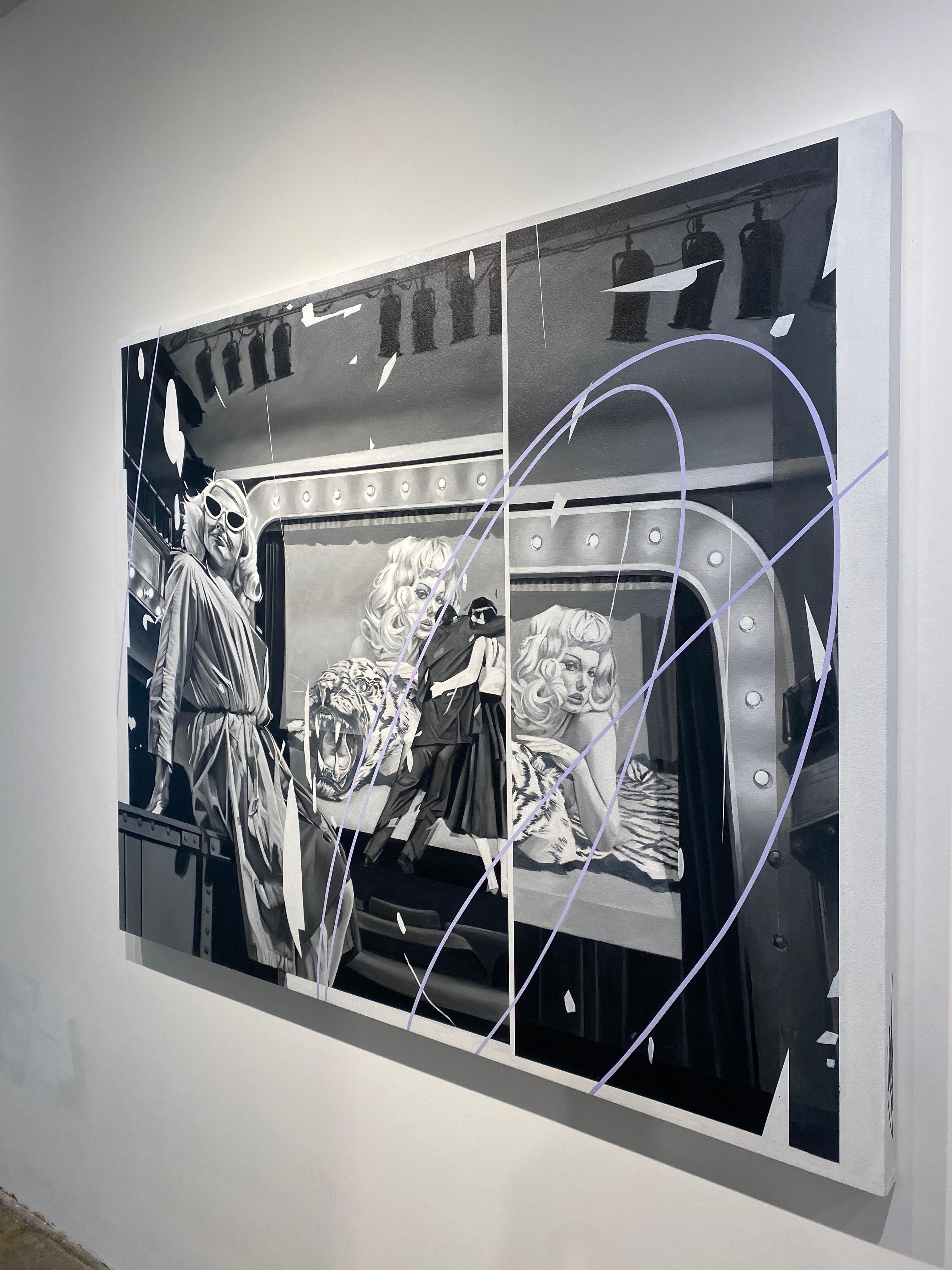 The Shame Agent Part One - peinture sur toile - pop art par Ian Shults en vente 4