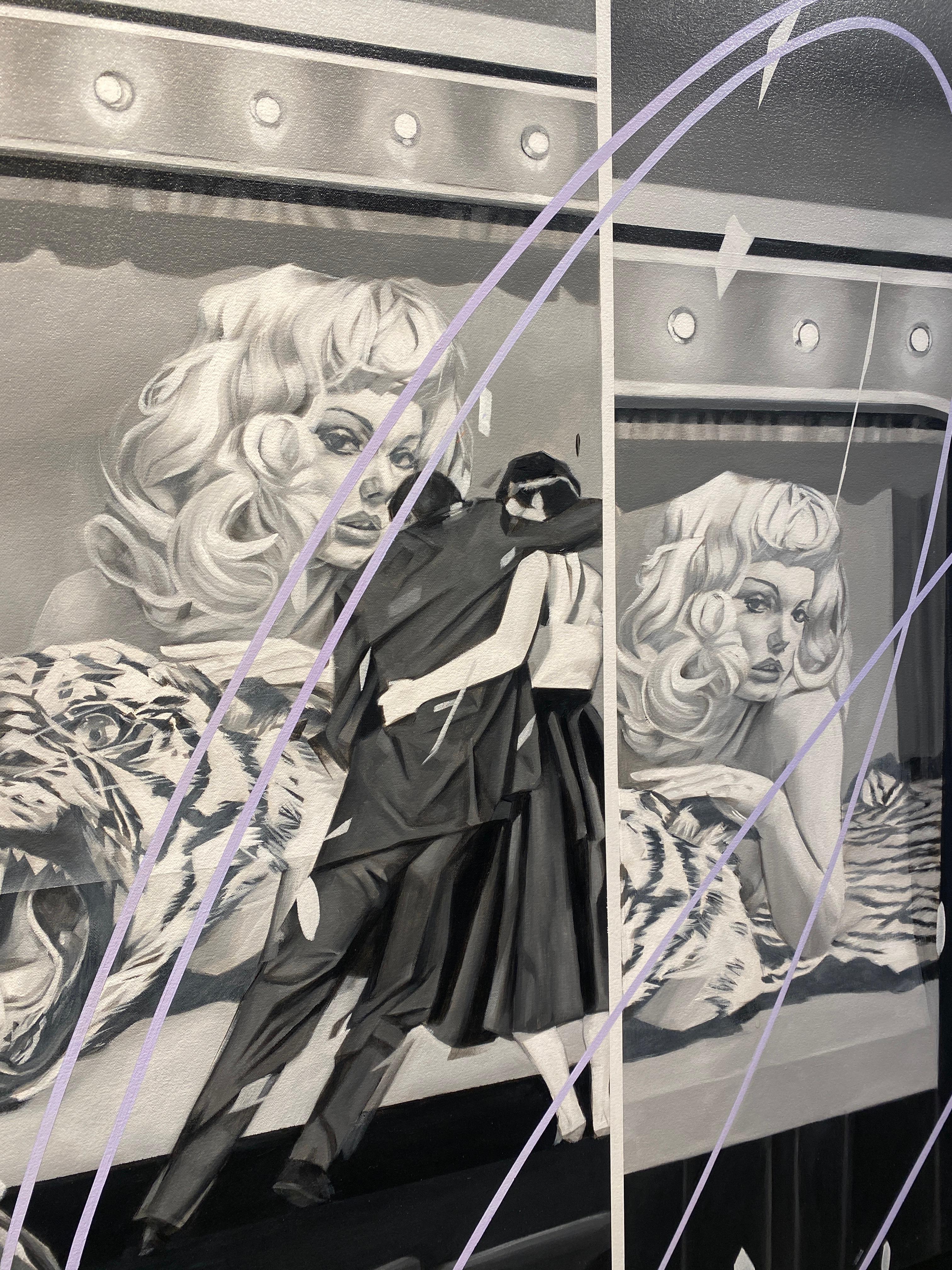 The Shame Agent Part One - peinture sur toile - pop art par Ian Shults en vente 6