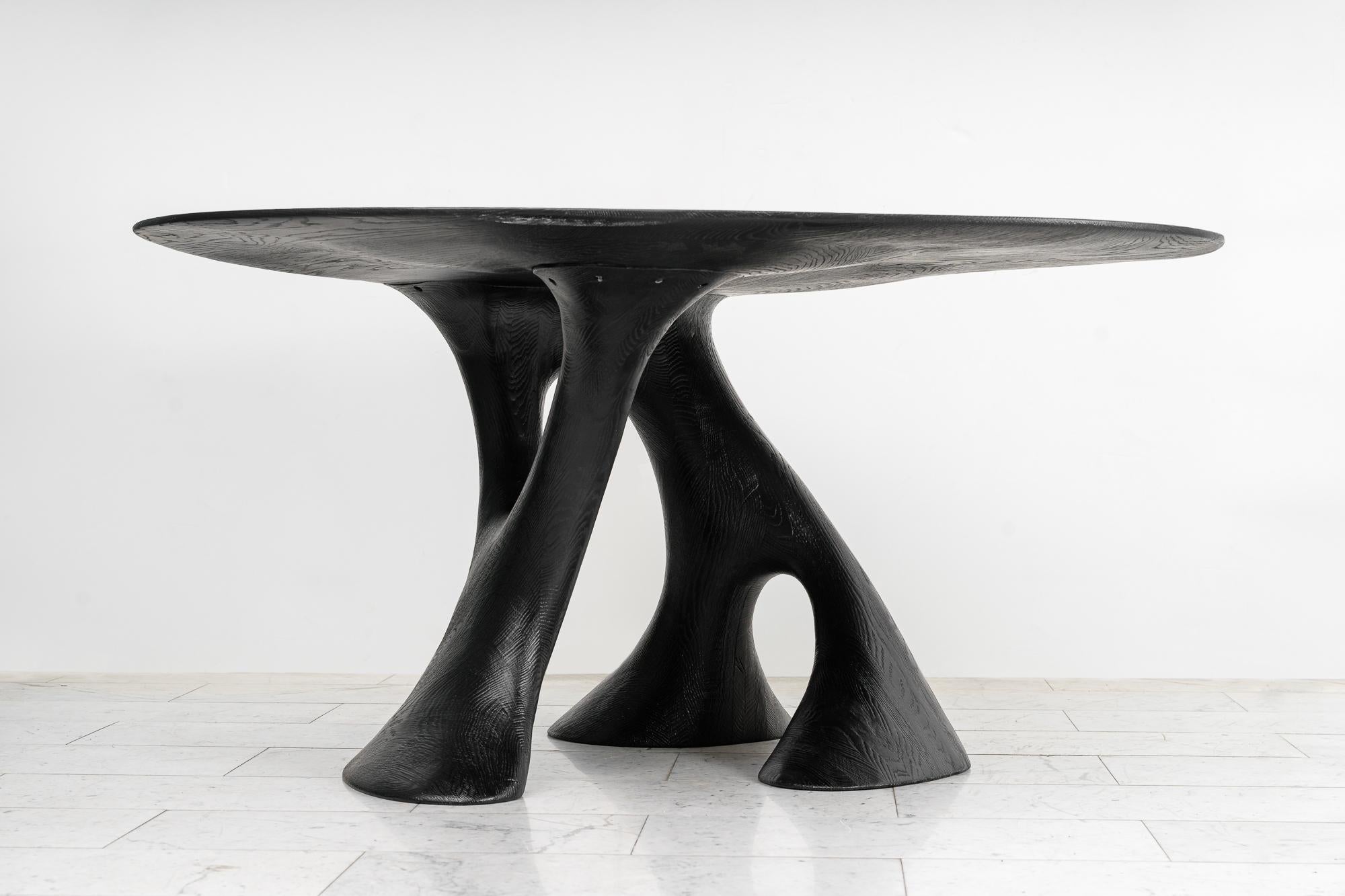 Burnished Ian Spencer, Pure Black Dining Table, 2023 For Sale