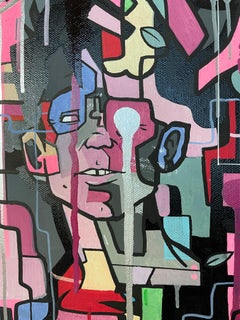 NOSTALGIA - Large figurative street art painting on canvas