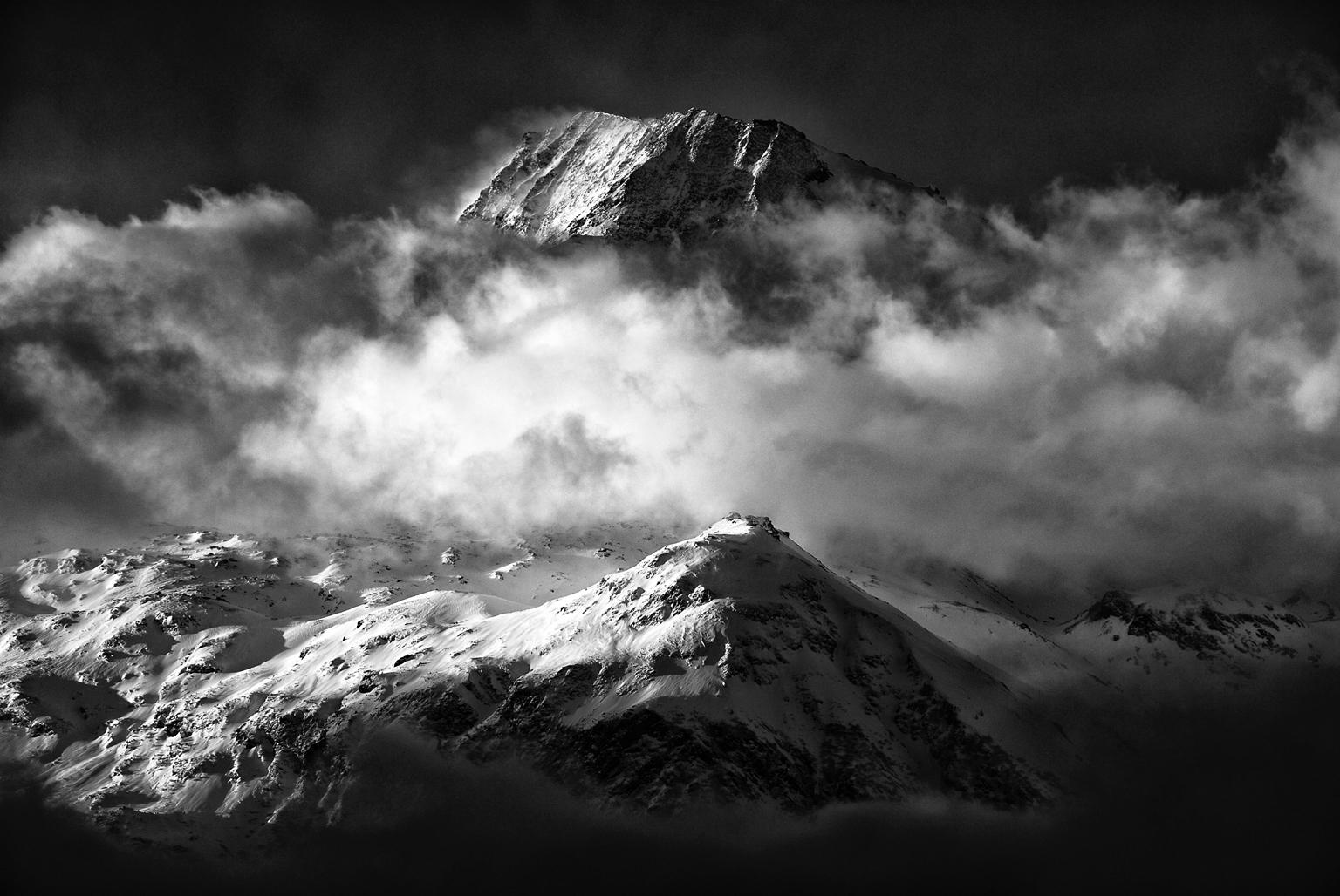 Auguille Rouge - Black Black and White Photograph by Ian Tudhope