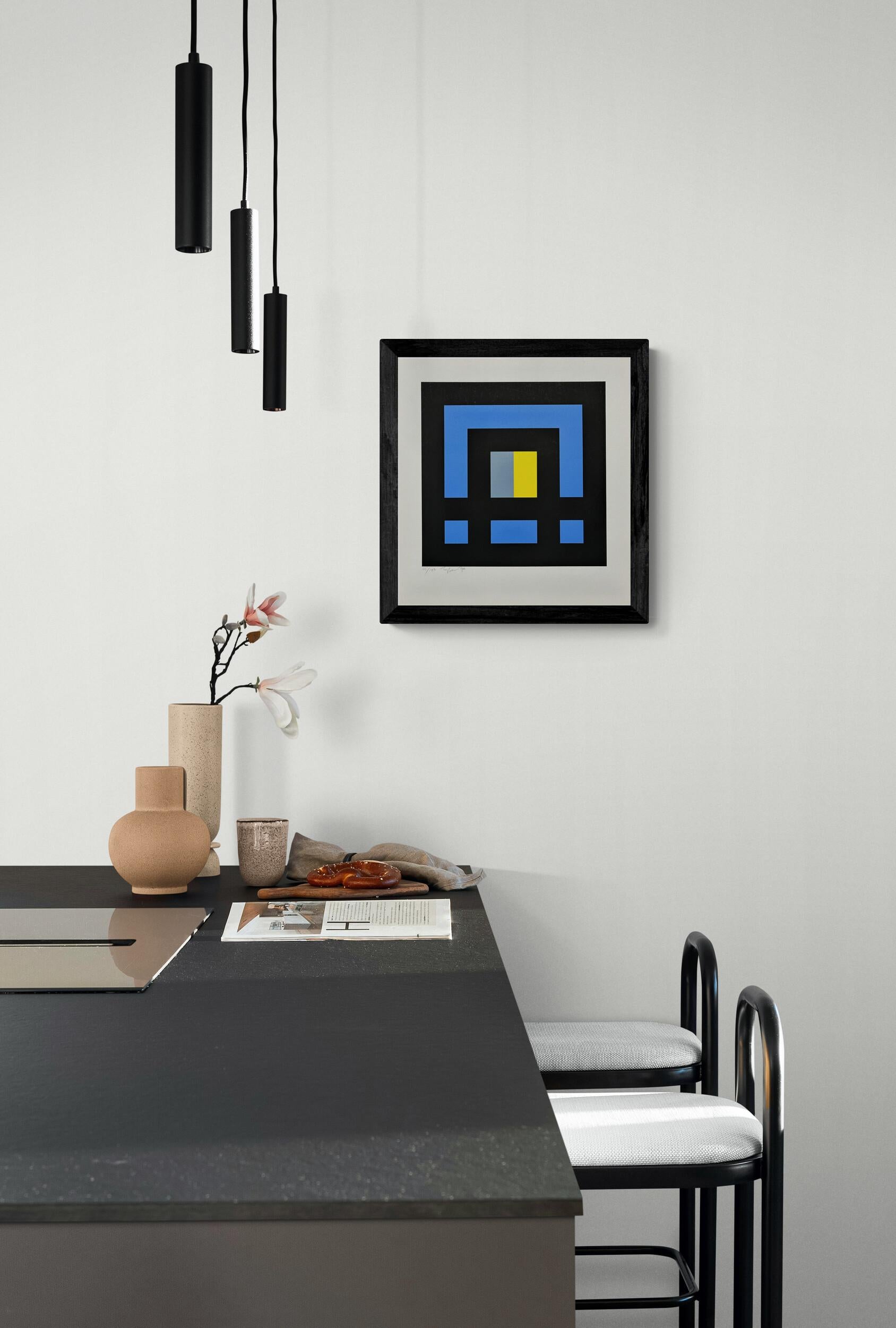 Diversions 1970 Signed Limited Edition Screen Print - Black Abstract Print by Ian Tyson