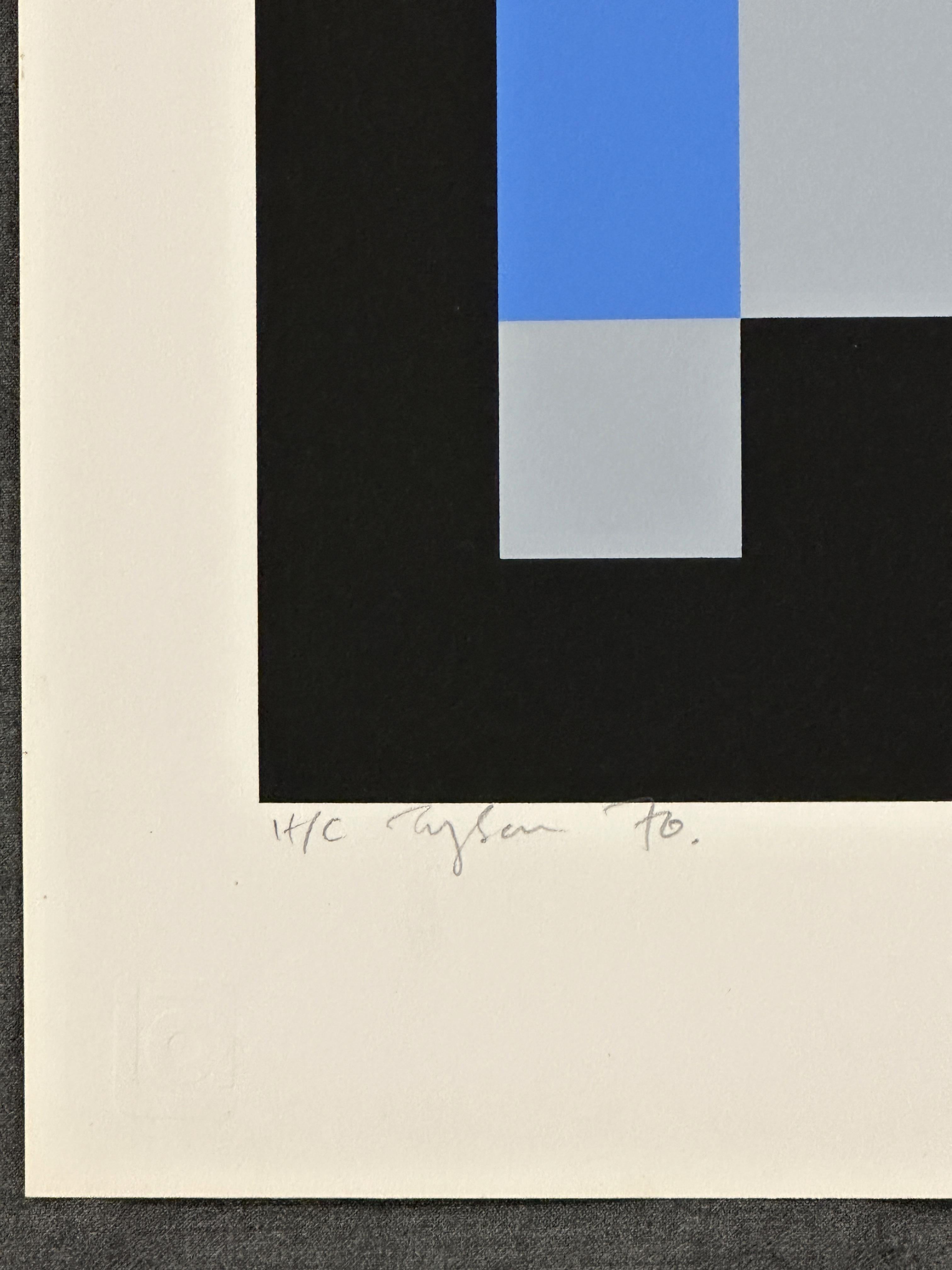  Diversions 1970 Impression sérigraphiée en édition limitée signée - Géométrique abstrait Print par Ian Tyson