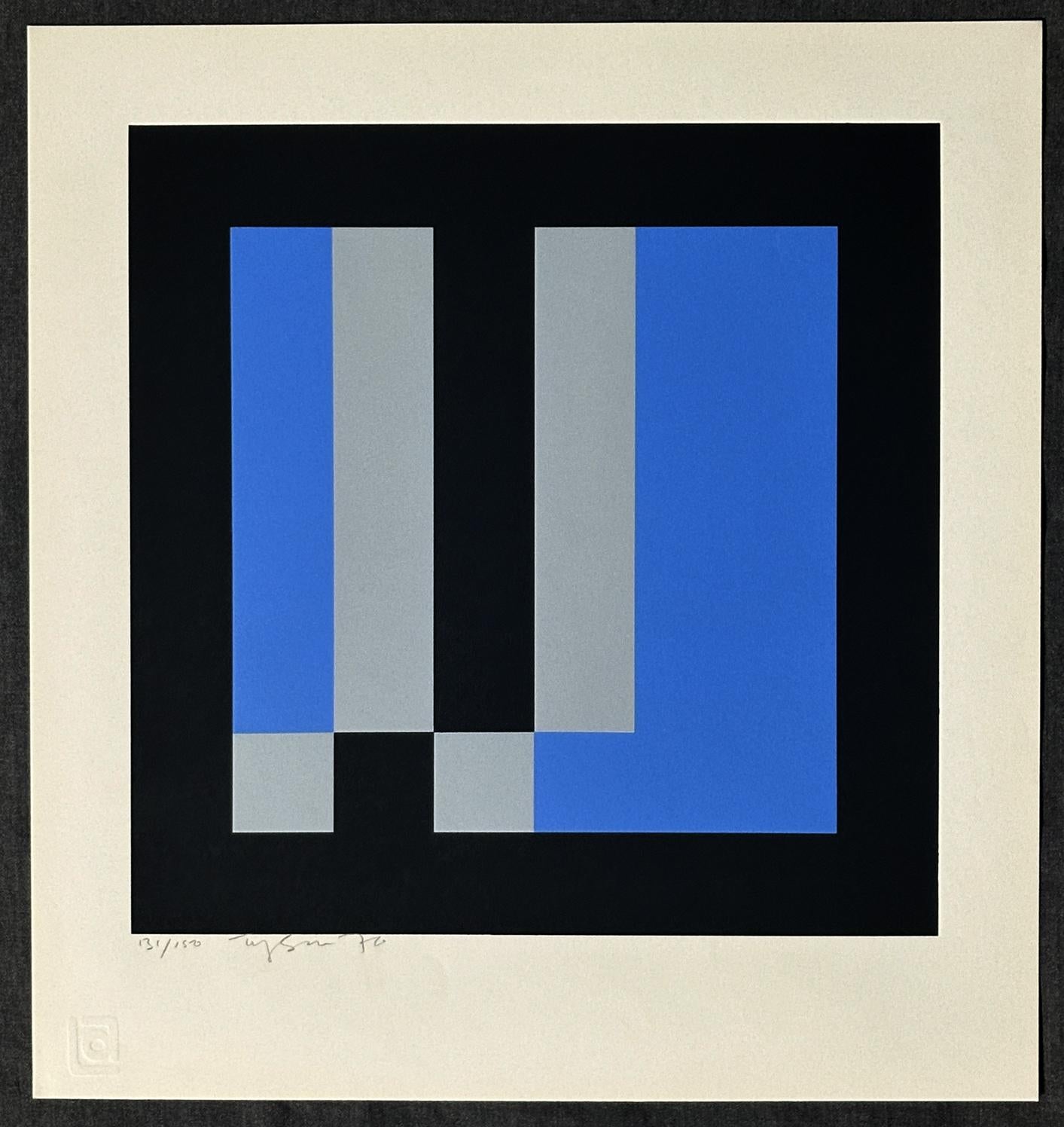 Ian Tyson
Diversions XI - 1970
Screen Print
16'' x 15'' inches
Edition: signed in pencil and marked 131/150

Ian Tyson, British painter, printmaker and book artist, was born in Wallasey, Cheshire, England, in 1933, and studied at the Birkenhead
