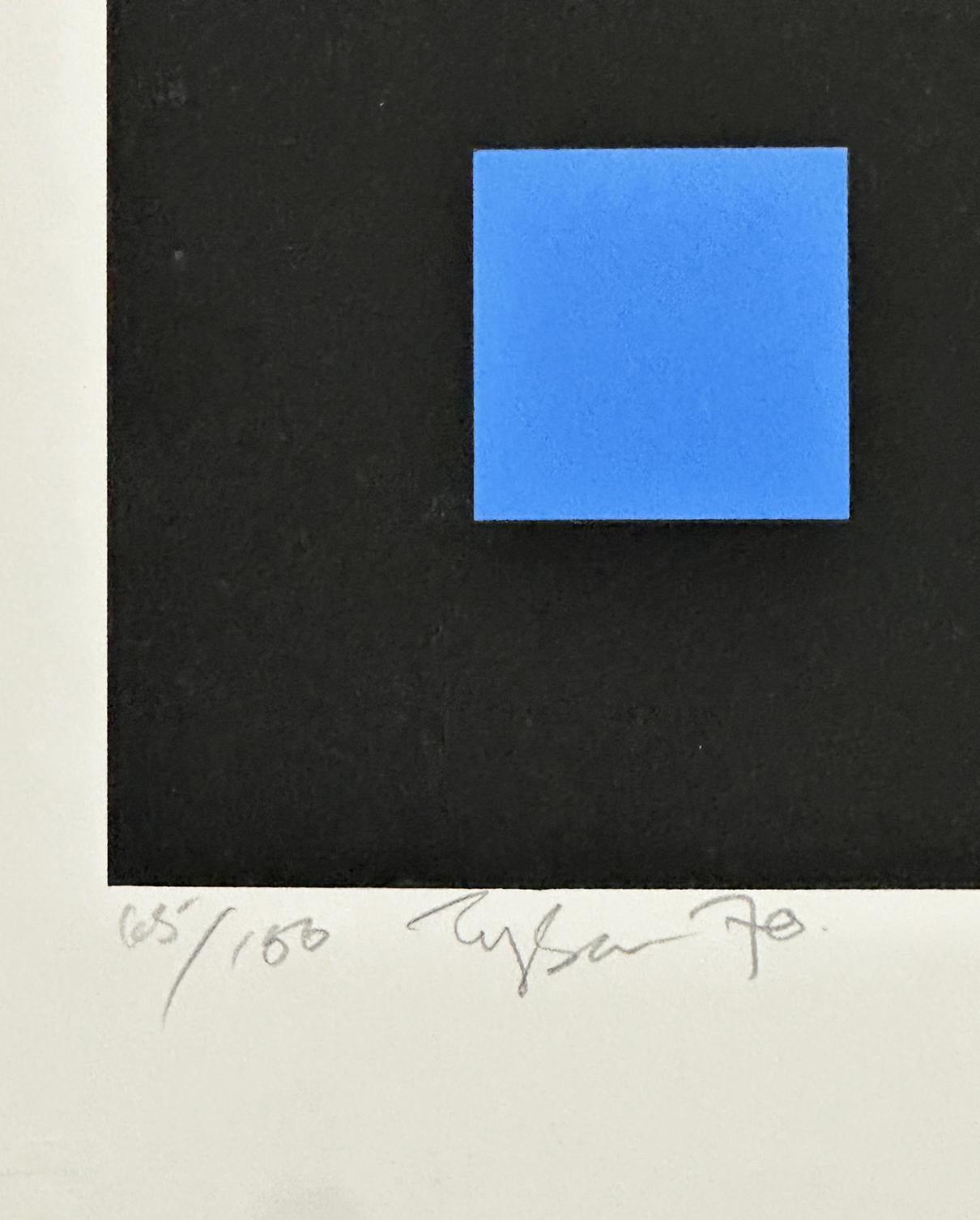 Ian Tyson
Diversions XI - 1970
Screen Print
16'' x 15'' inches
Edition: signed in pencil and marked 65/150

Ian Tyson, British painter, printmaker and book artist, was born in Wallasey, Cheshire, England, in 1933, and studied at the Birkenhead