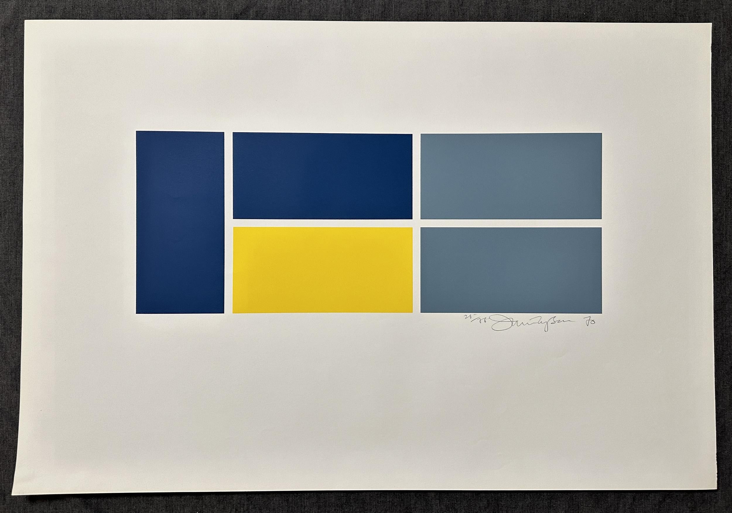 Ian Tyson Rectangle Game # 2 1970 Signed Screen Print For Sale 1