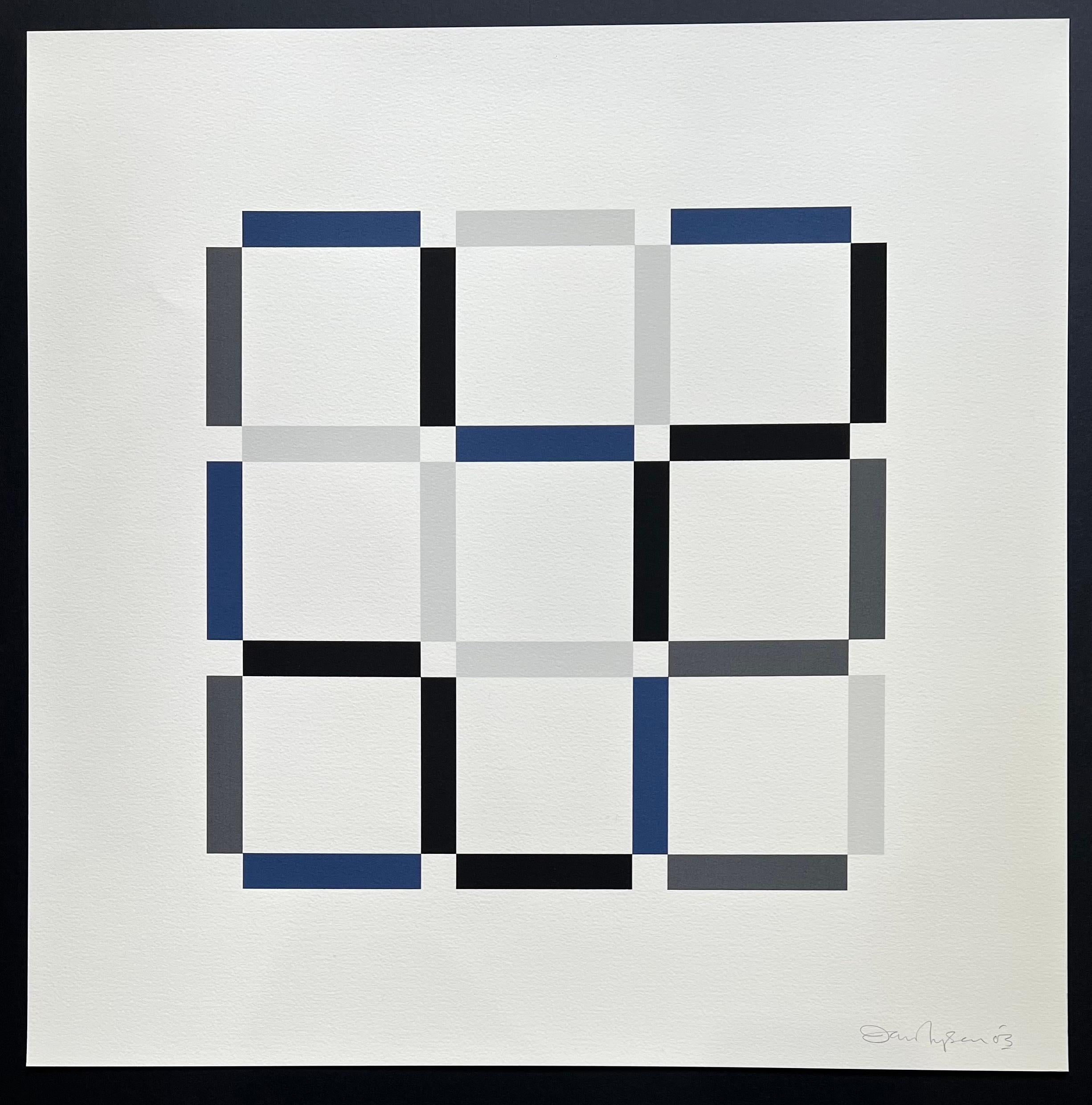 Ian Tyson - Schema - 4 x prints (Light Blue, Dark Blue, Orange and Dark Red) For Sale 1
