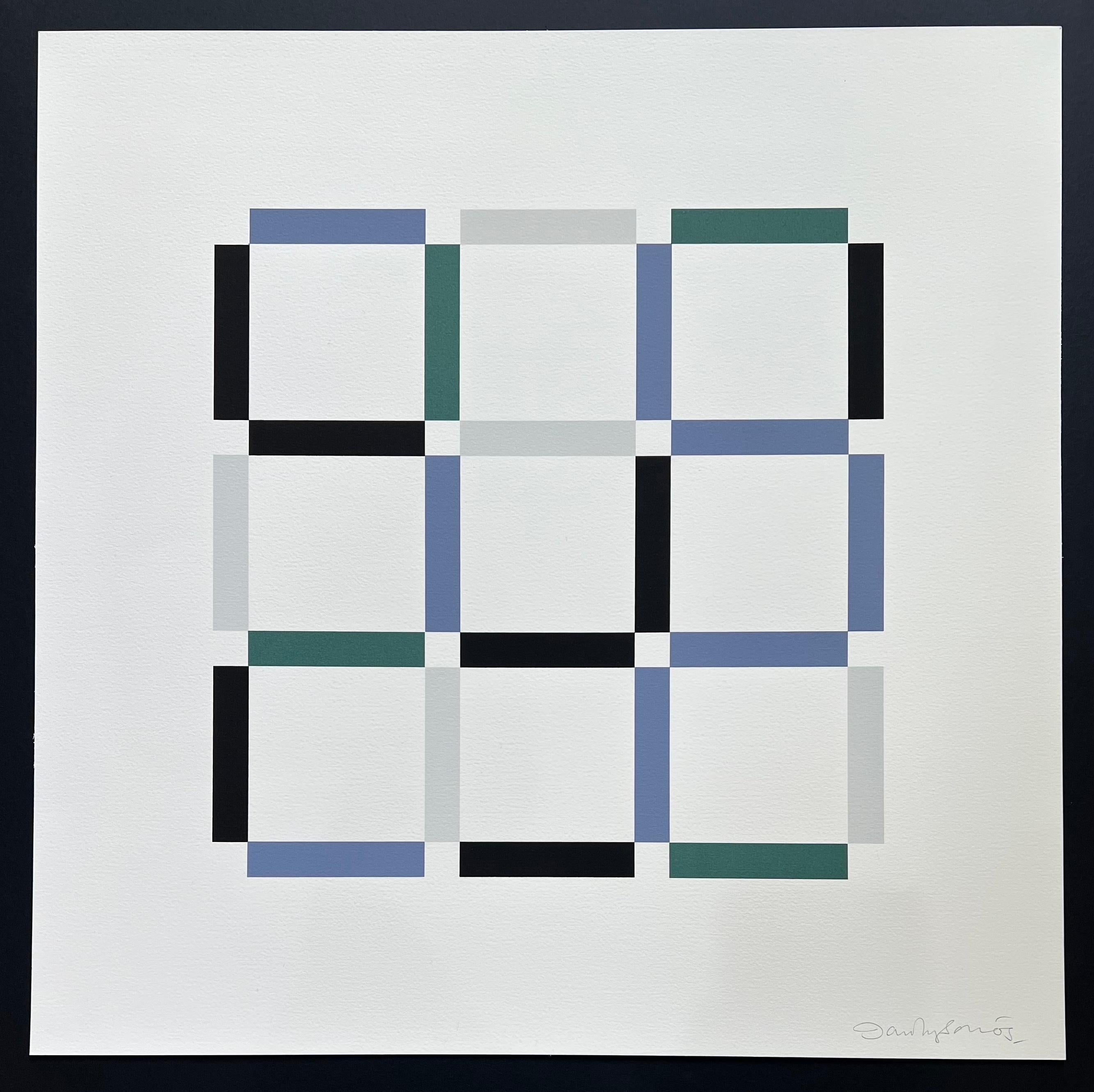 Ian Tyson - Schema - 4 x prints (Light Blue, Dark Blue, Orange and Dark Red) For Sale 2