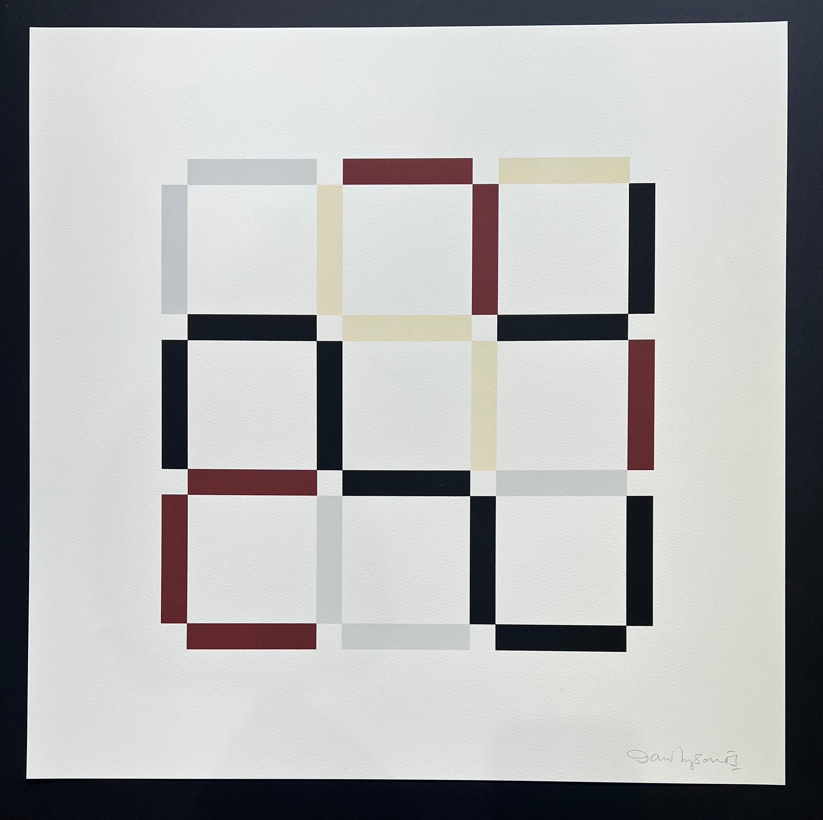 Ian Tyson - Schema - 4 x prints (Light Blue, Dark Blue, Orange and Dark Red) For Sale 3