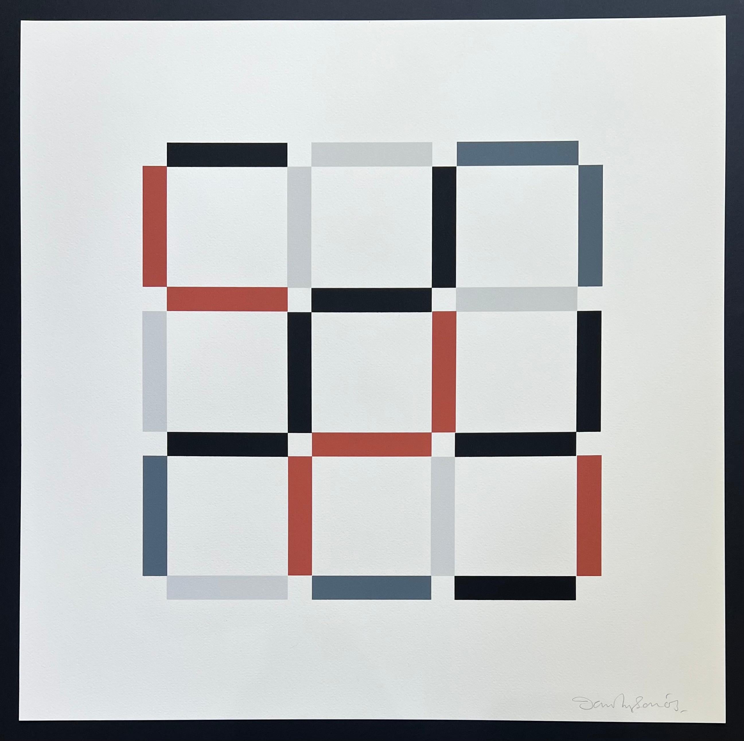 Ian Tyson - Schema - 4 x prints (Light Blue, Dark Blue, Orange and Dark Red) For Sale 4