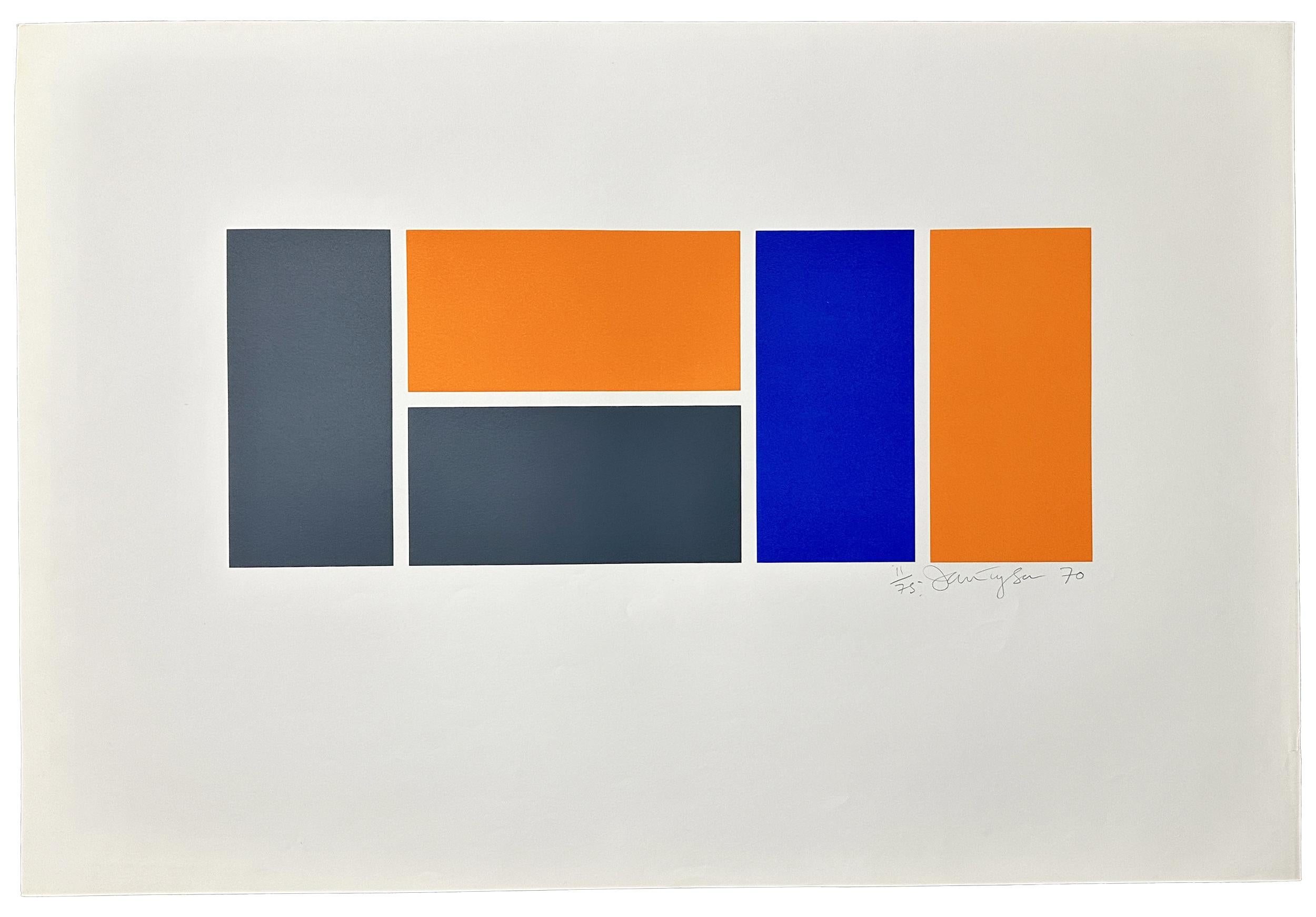 Ian Tyson Abstract Print - Rectangle Game  1970 Signed Limited Edition