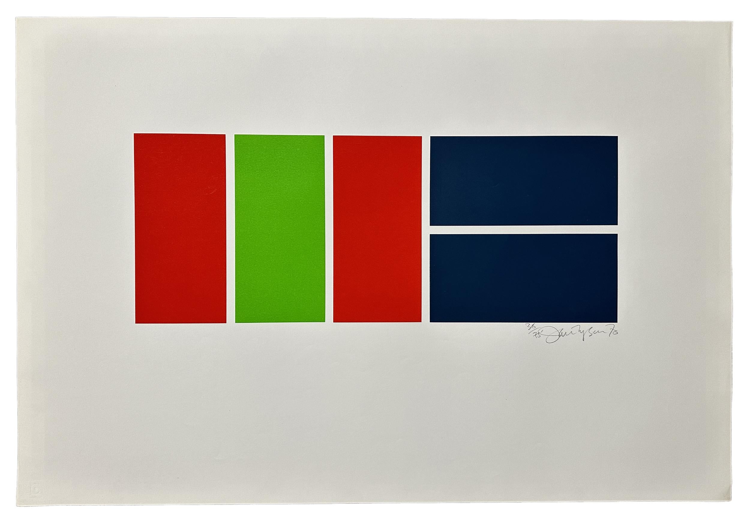 Ian Tyson Abstract Print - Rectangle Game #4 1970 Signed Limited Edition