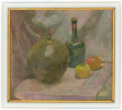 Ian W. Green - Signed and Framed Contemporary Oil, Still Life with Apples