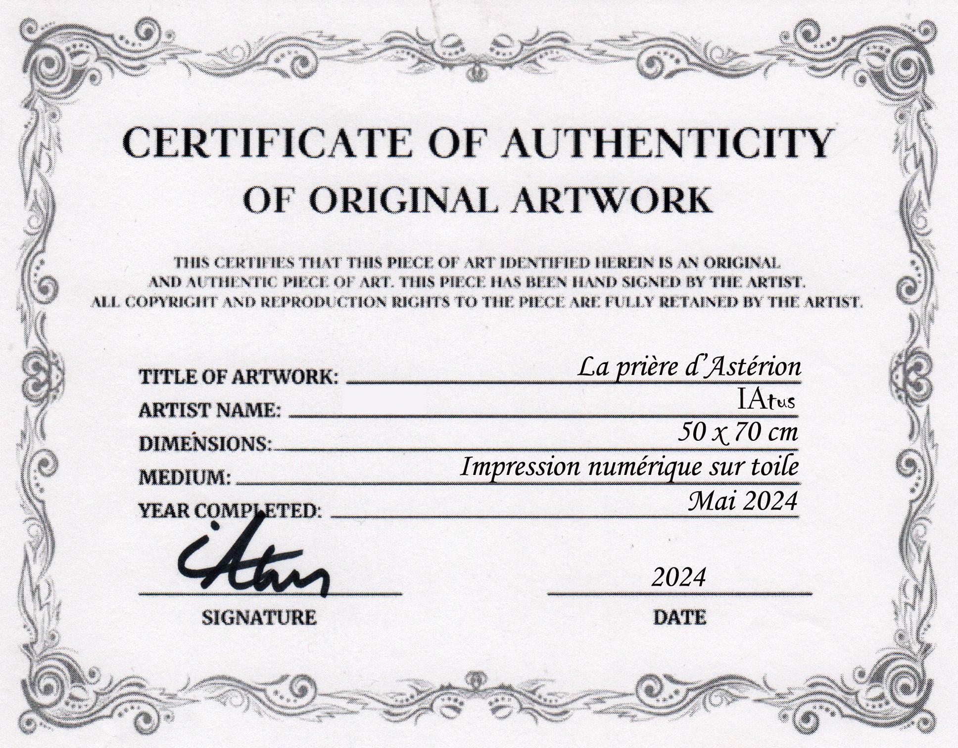 Contemporary Iatus Ondine The Asterion Prayer For Sale
