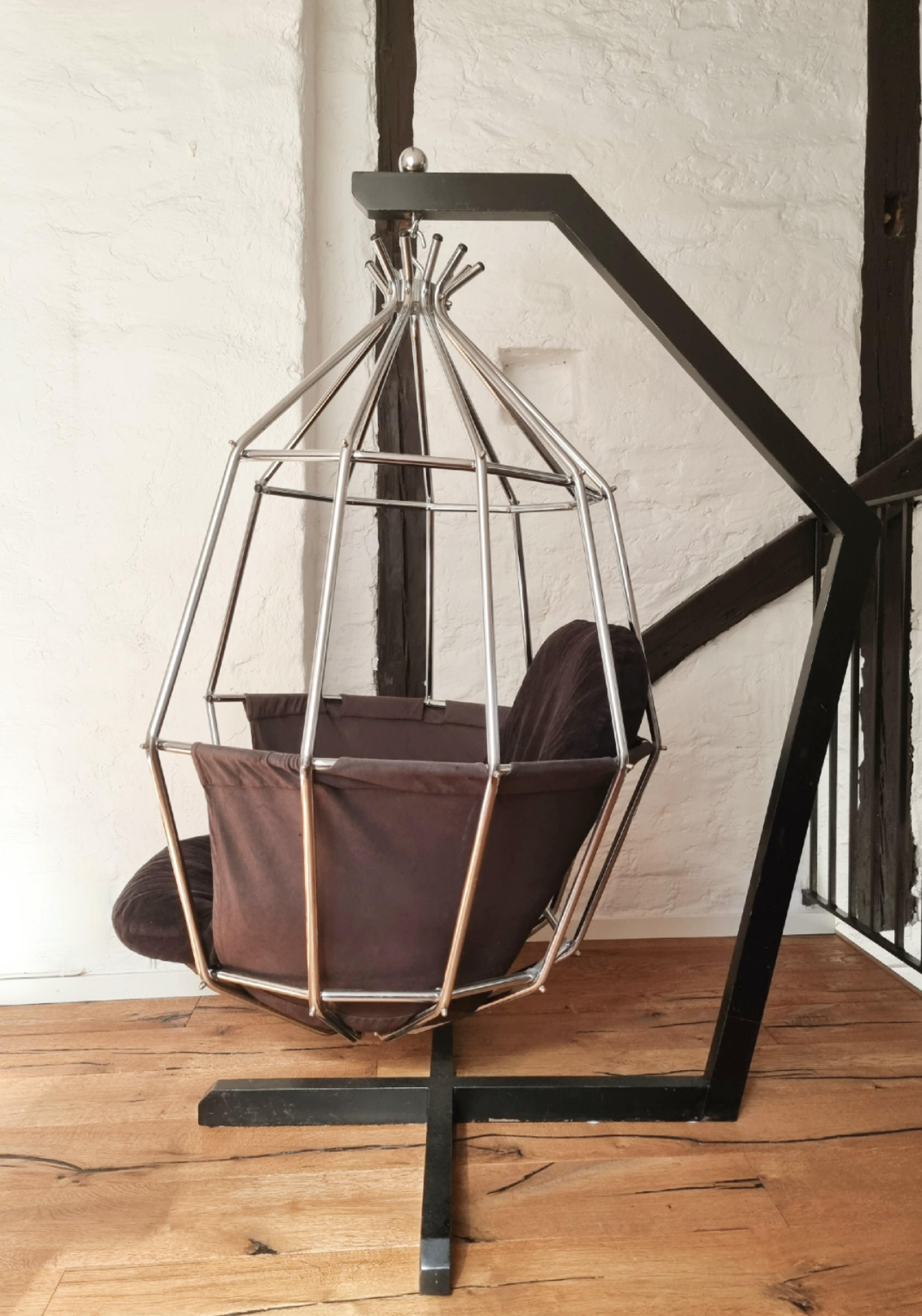swivel birdcage chair