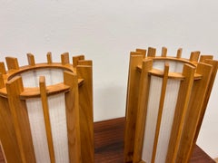 Ib Fabiansen wooden SPACE AGE Tischlampen by Fog & Mørup - Dänemark - 1960s