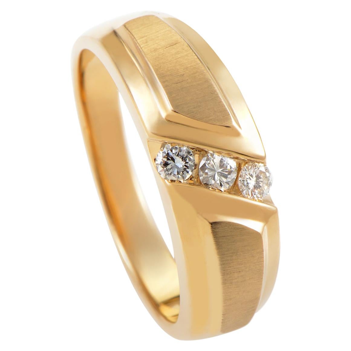 I.B. Goodman Men's 14 Karat Yellow Gold Diamond Band Ring 56699XXX4X at ...
