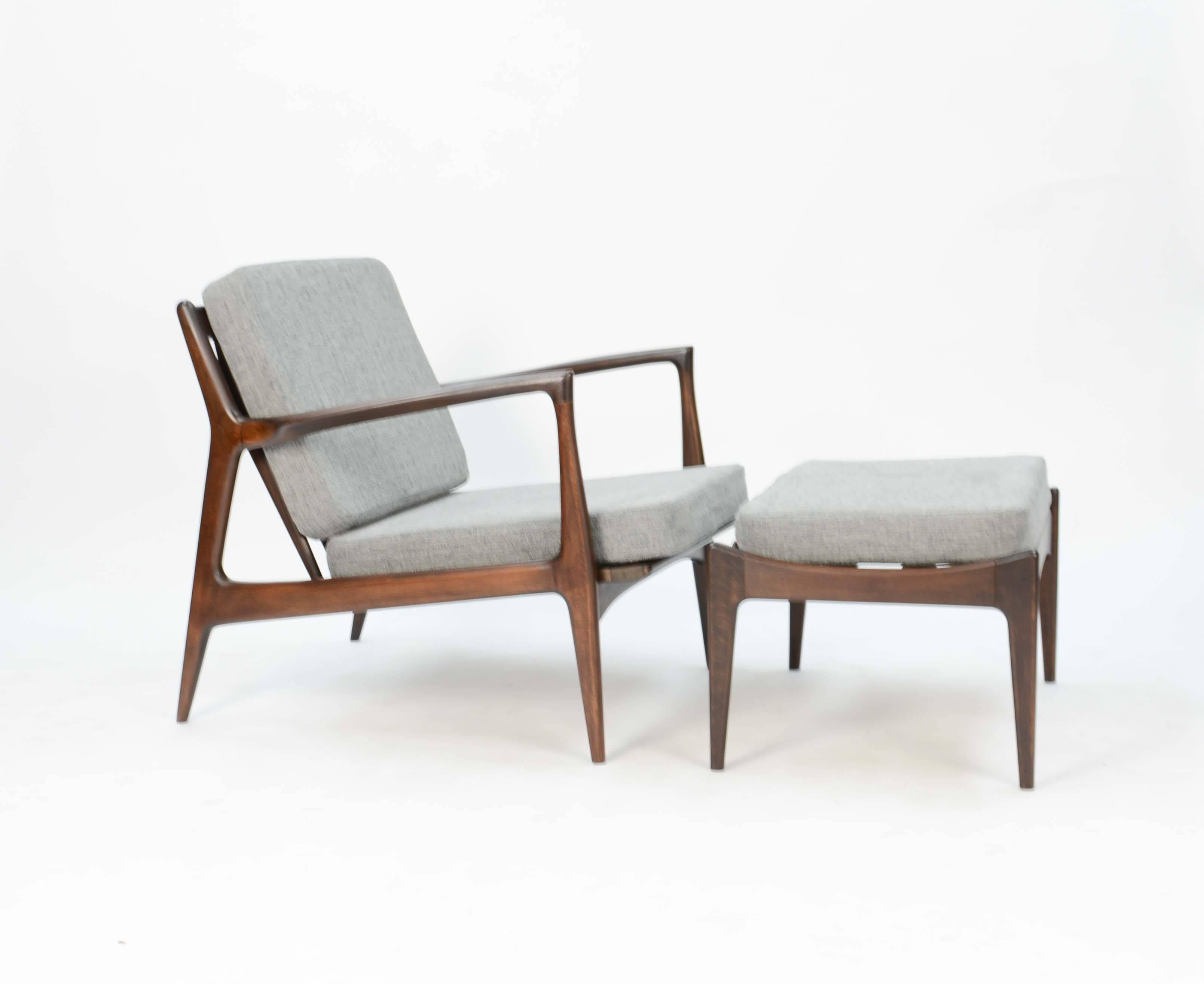 Ib Kofod- Larsen Club Chair and Ottoman for Selig of Denmark 4