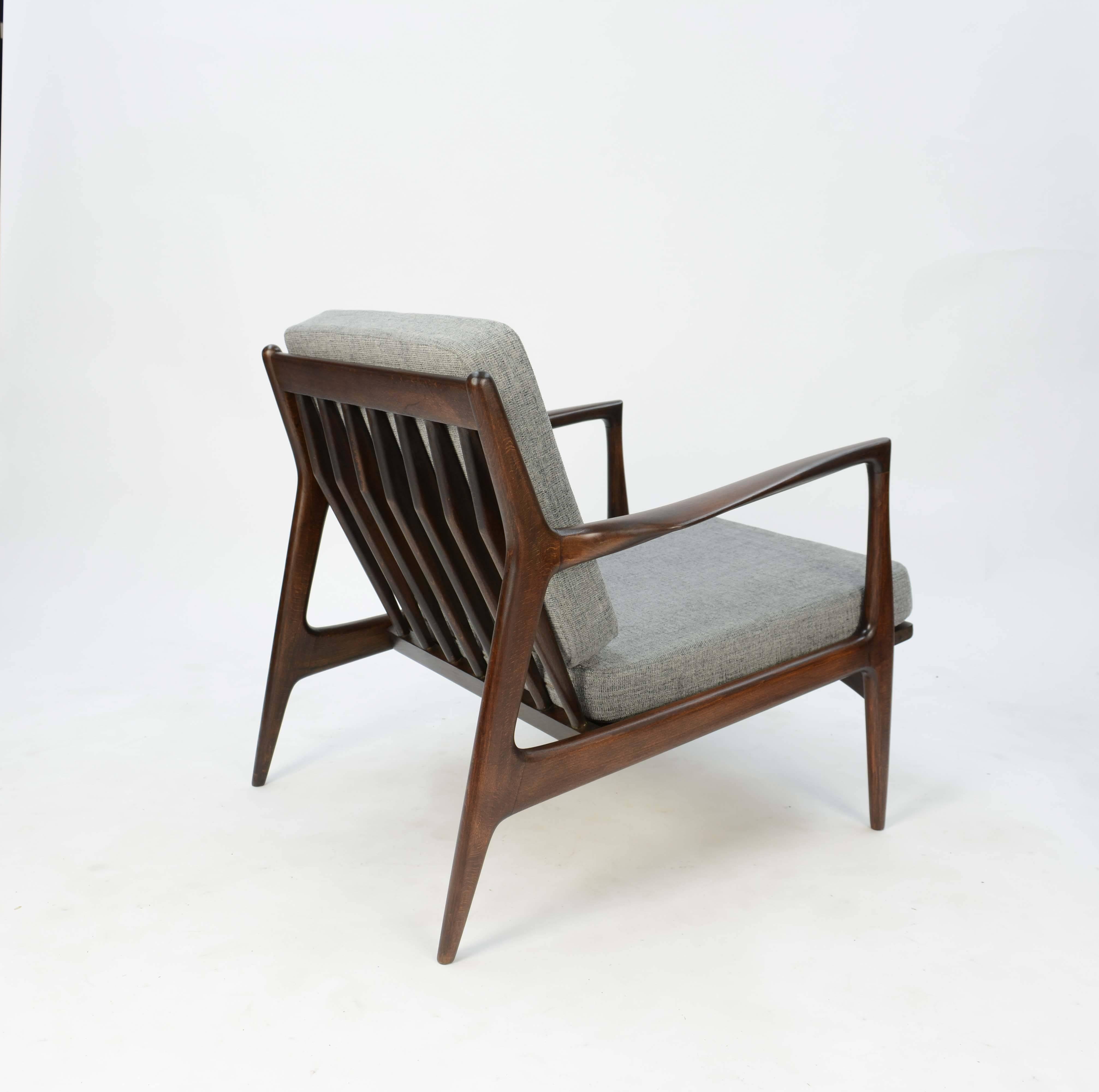 Mid-20th Century Ib Kofod- Larsen Club Chair and Ottoman for Selig of Denmark