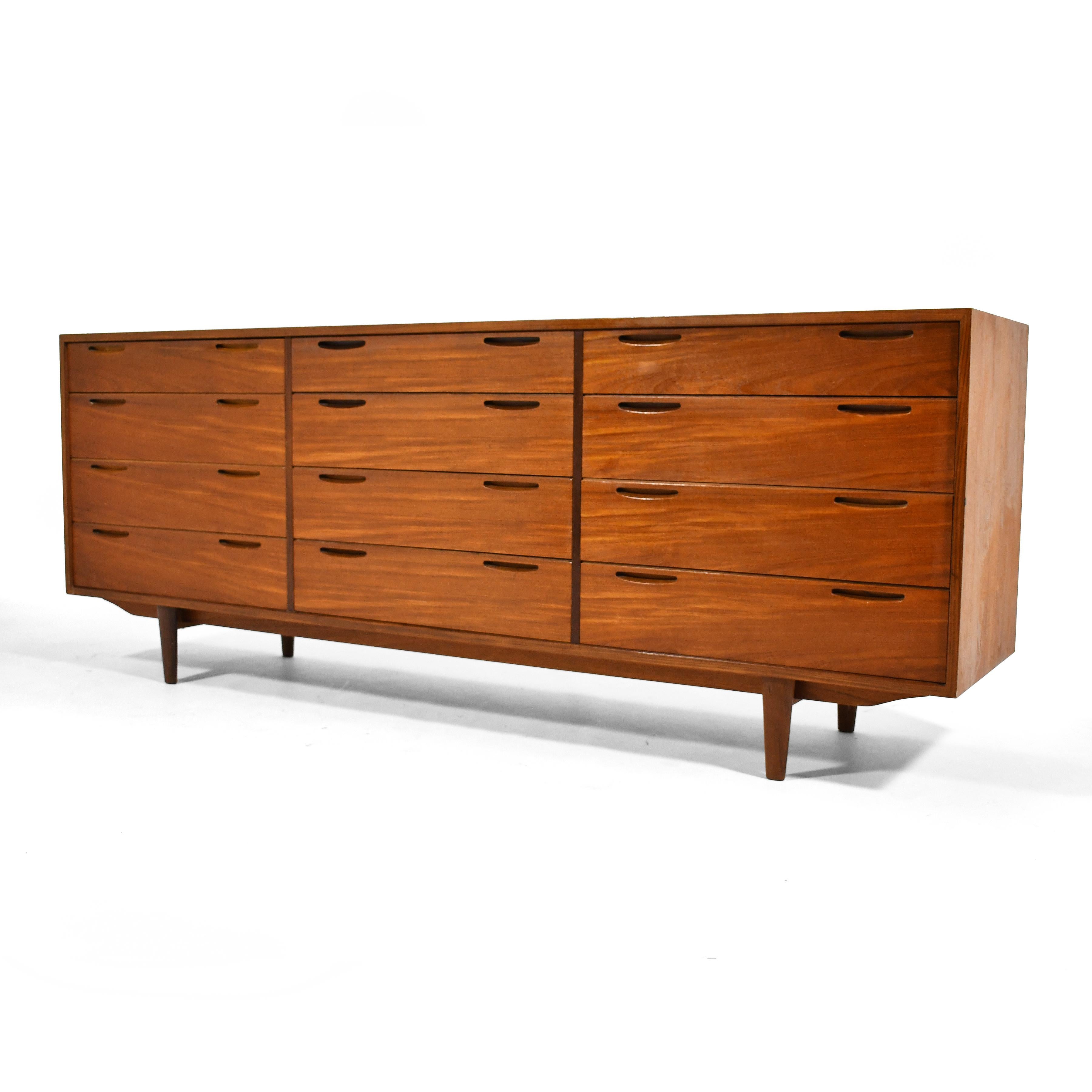 Danish Ib Kofod-Larsen 12 Drawer Cabinet For Sale