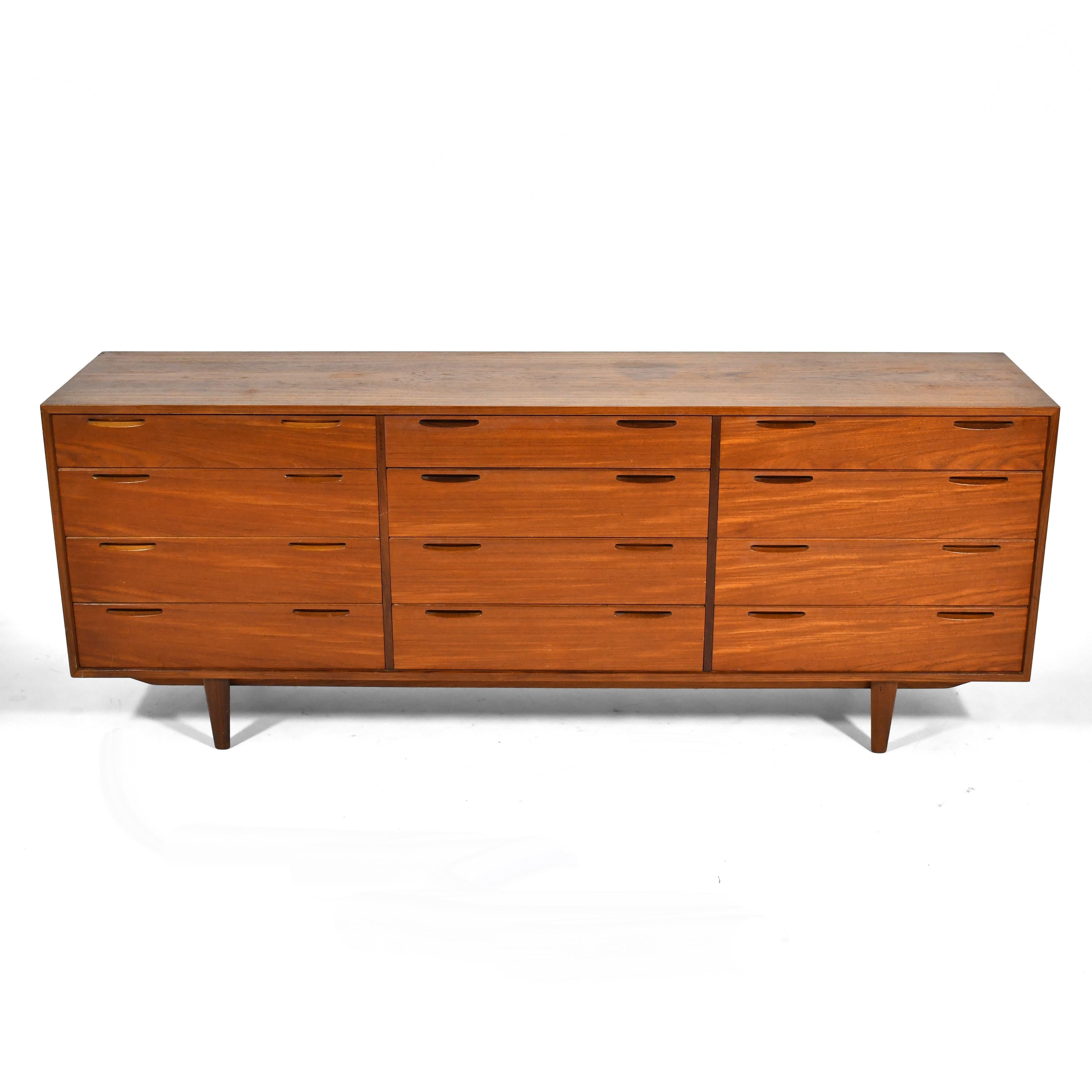 Mid-20th Century Ib Kofod-Larsen 12 Drawer Cabinet For Sale